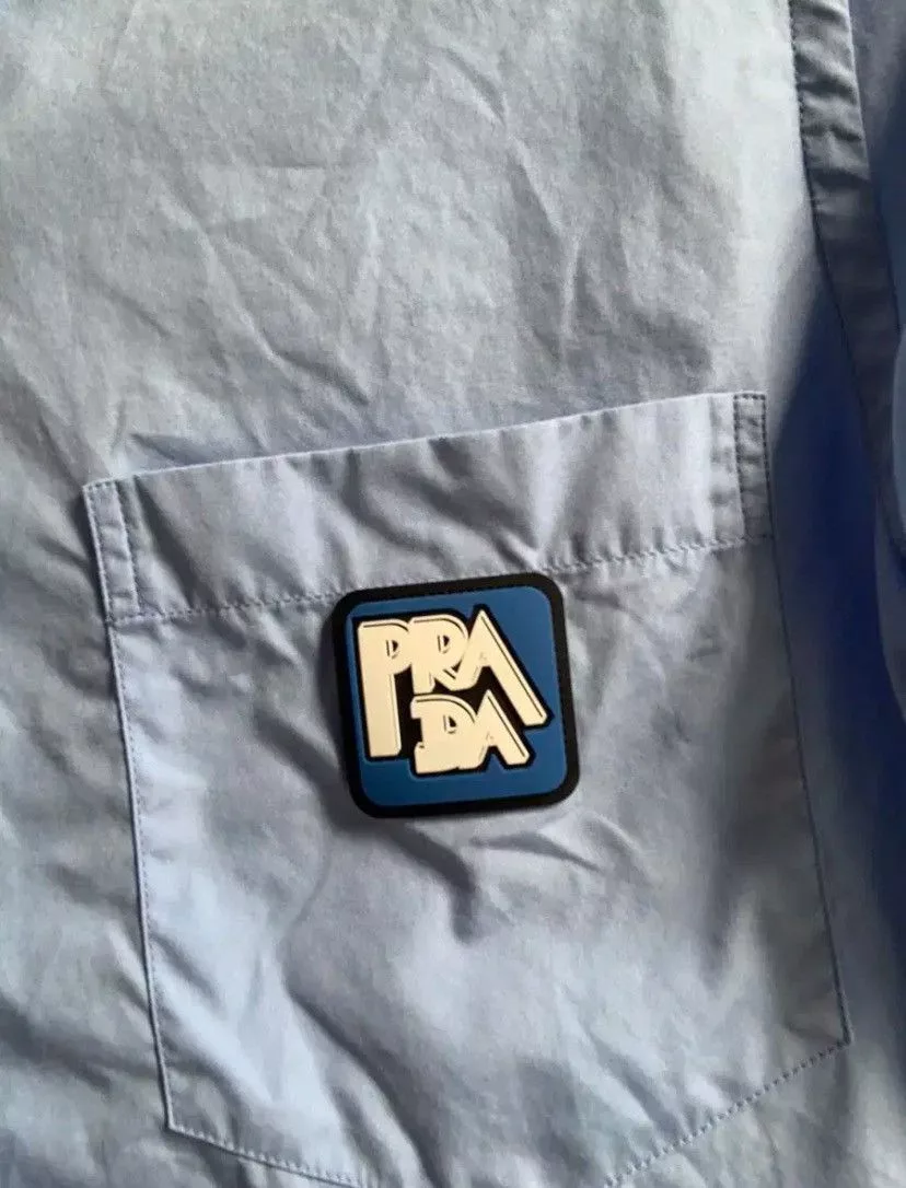 Prada Shirts Button Ups Prada big logo shirts Blue