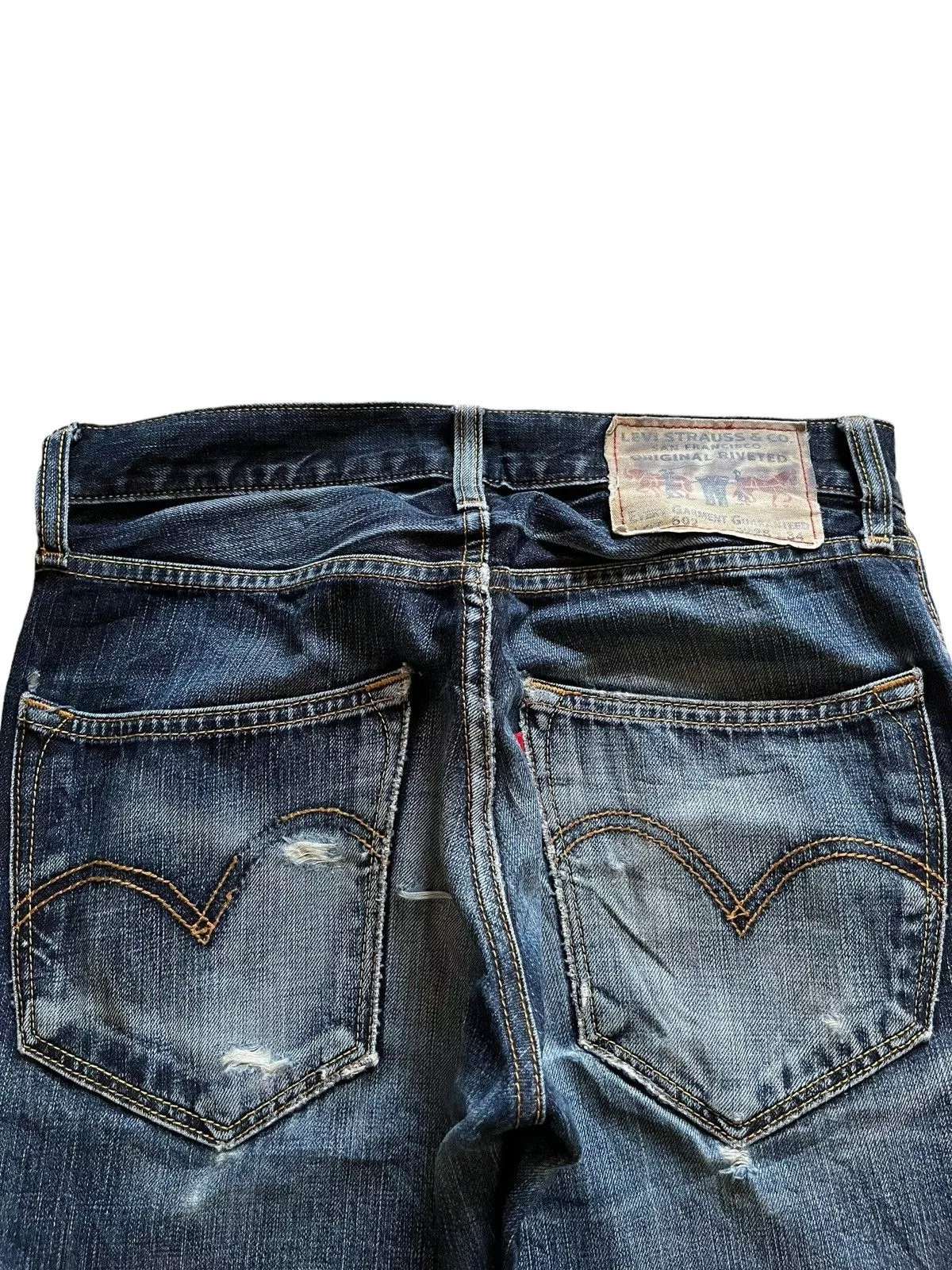 Levi's Denim Levi's × Levi's Vintage Clothing SALES 🔥 Vintage 90s Levis 602 Blue Denim Wash Distress Jean
