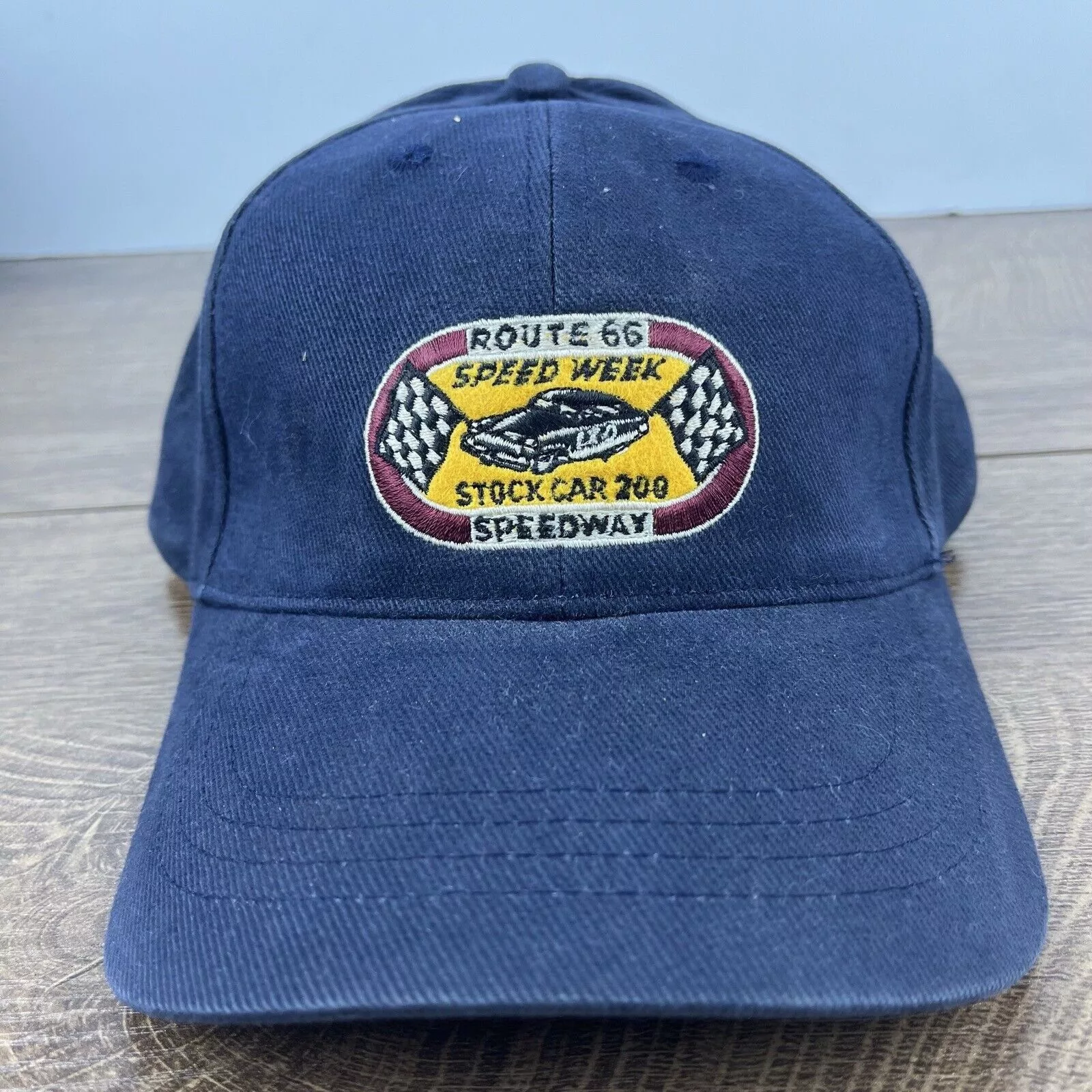 Other Hats Other Route 66 Speedway Hat Speed Week Hat Blue Cap Adjustable Blu