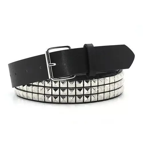 Designer Belts Designer × Japanese Brand Belt Studded Punk Black Avant-Garde