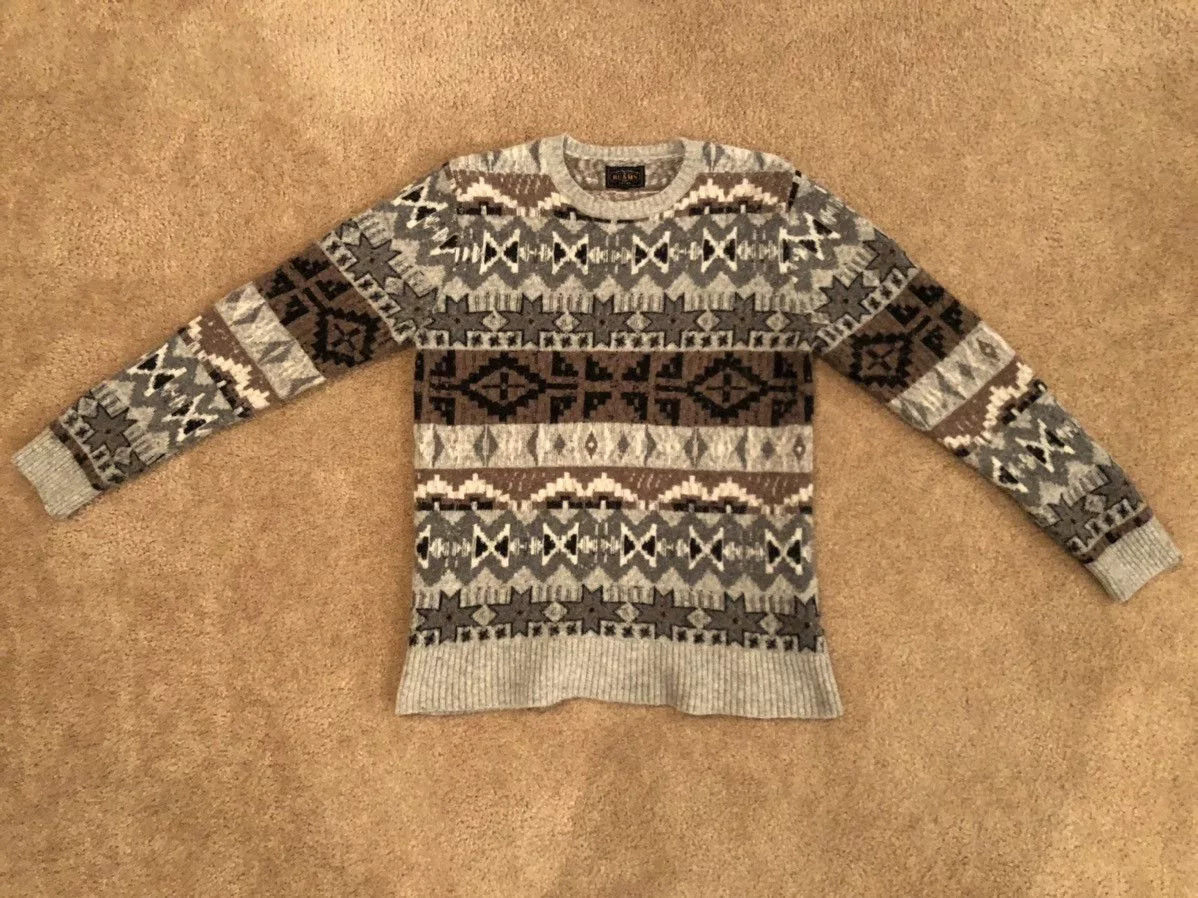 Beams Plus Sweaters Knitwear Beams Plus Sweater Geomteric Print Brown