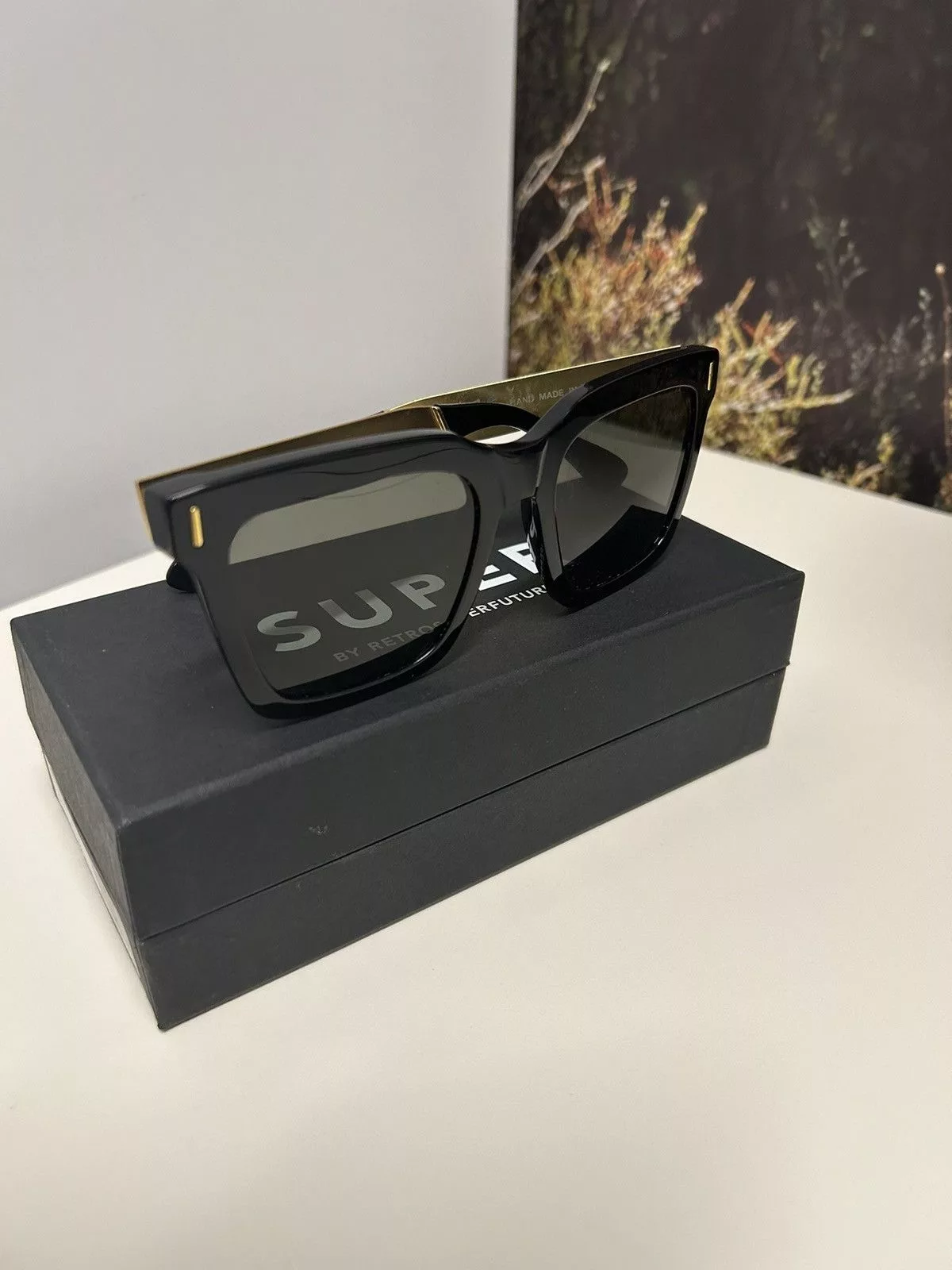 Retrosuperfuture Glasses Retrosuperfuture Aalto Francis Black Gold
