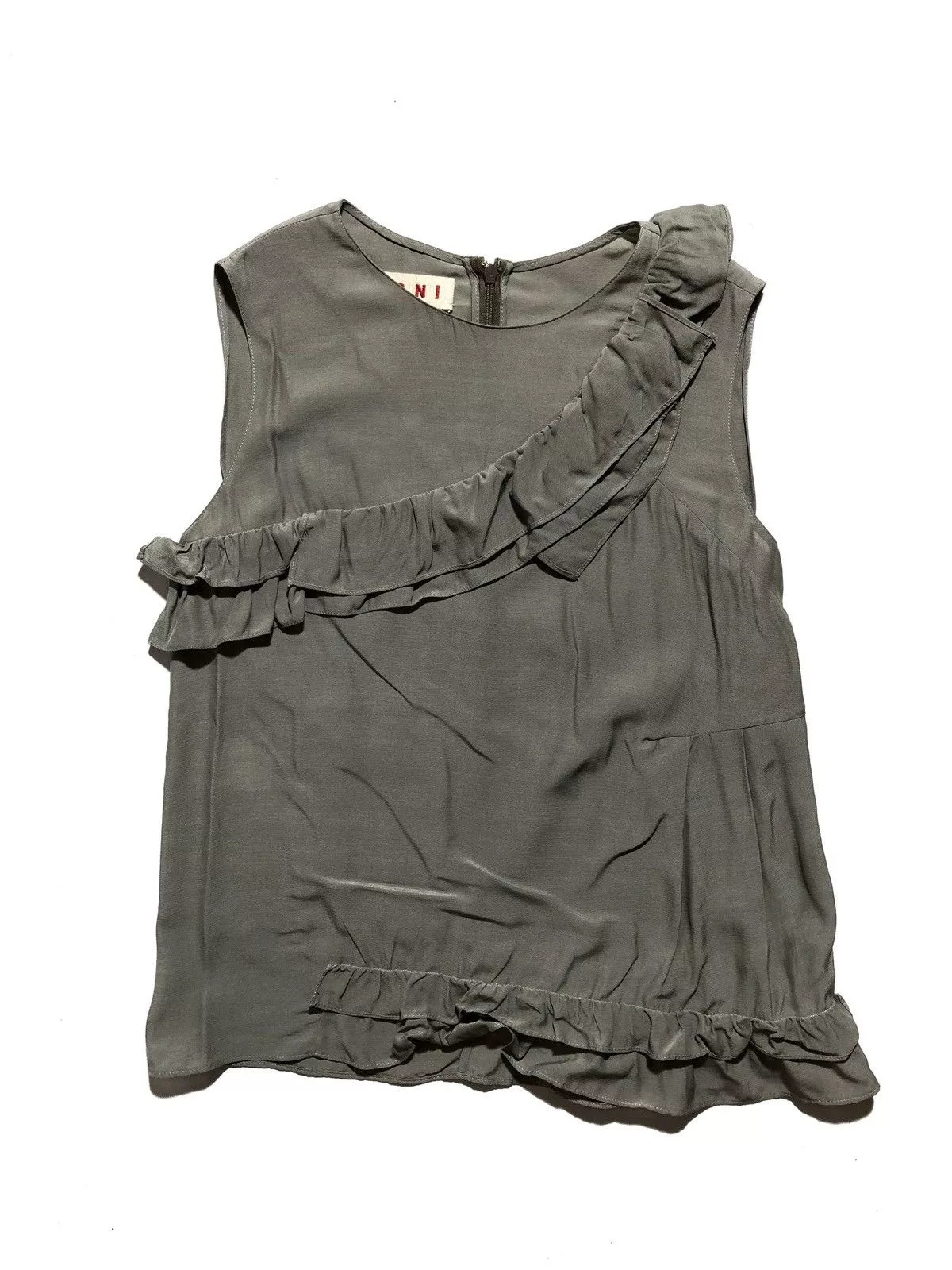Marni Tank Tops Marni Ruffles tank top viscose Gray