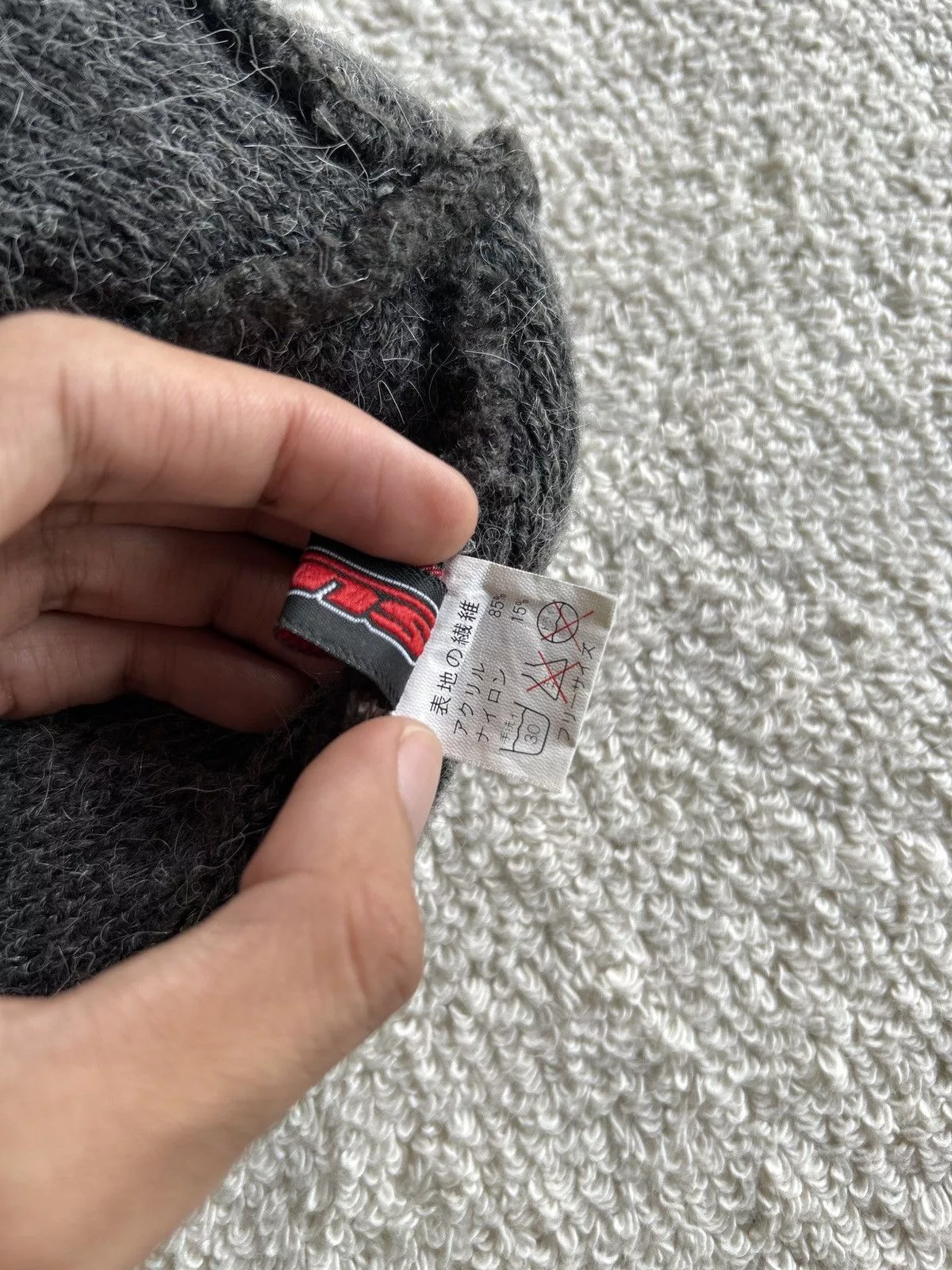 Van Hats Vintage Vans Fur Rabbit Beanie hats Gray Streetwear