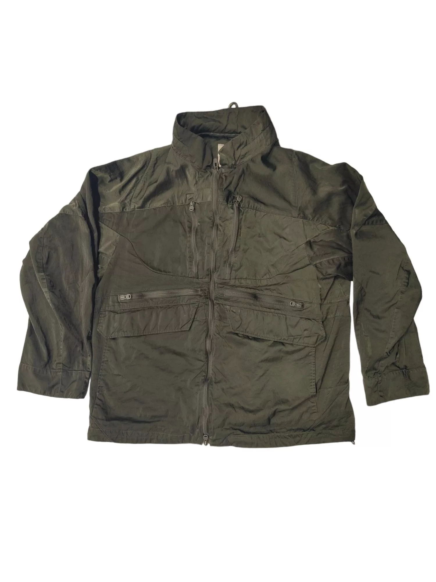 White Mountaineering Light Jackets White Mountaineering KHAKI JACKET IN GLOSSY FINISHING Brown