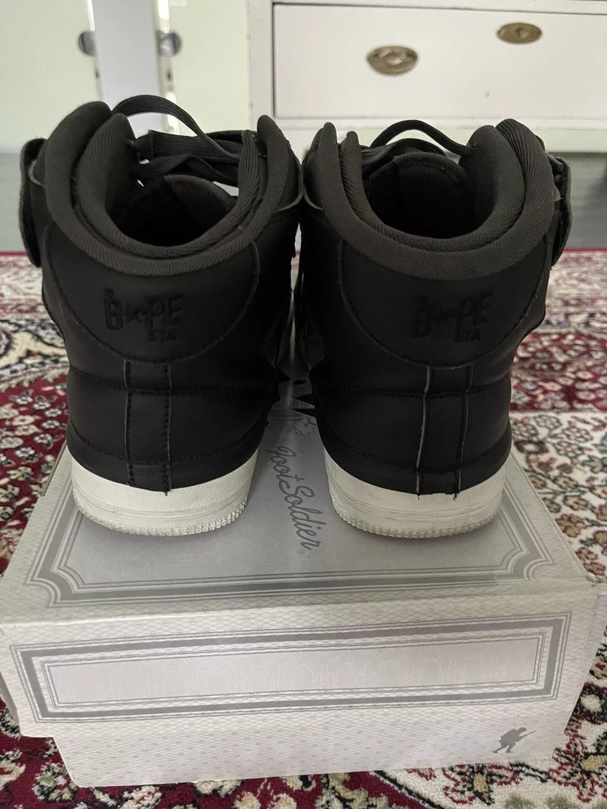 Bape Hi Top Sneakers Bapesta Mid (FW19) Black
