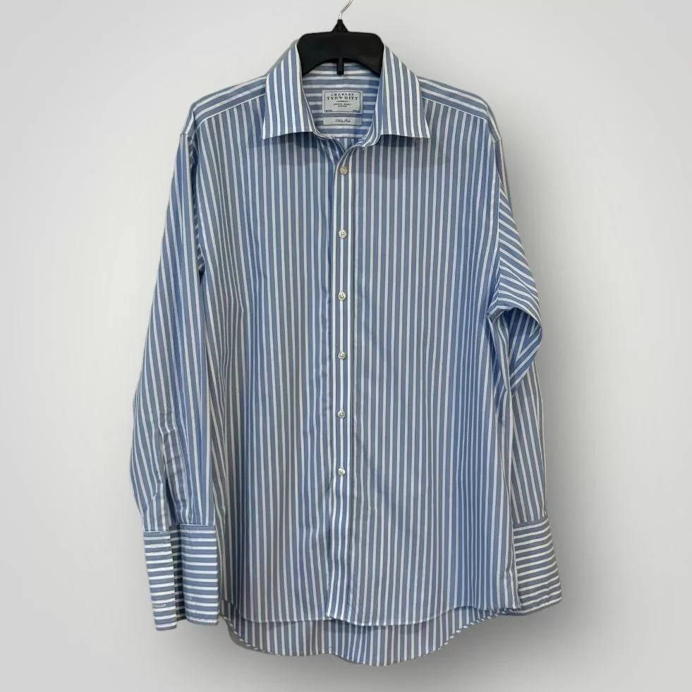 Charles Tyrwhitt Shirts Button Ups Charles Tyrwhitt Men's Striped Button Down Shirt Blue