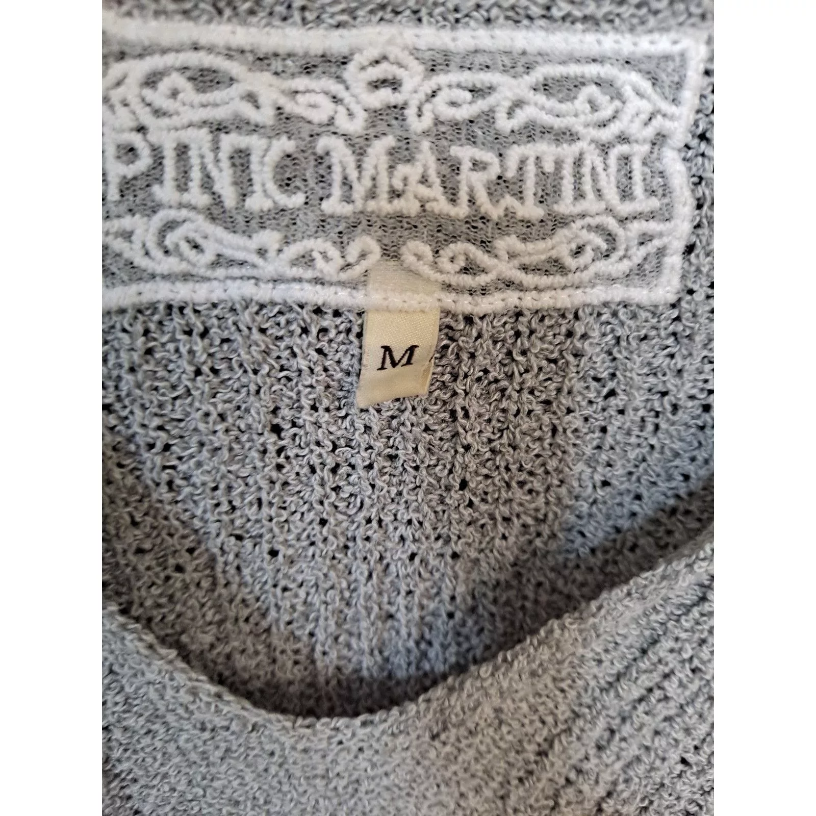 Other Sweaters Other Pink Martini Gray Knit V Neck Sweater Size Medium