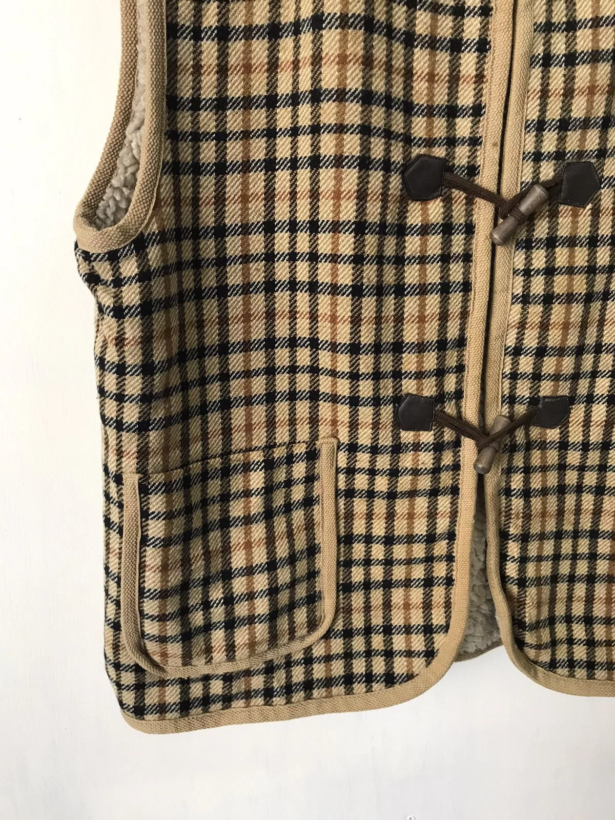 DAKS Vests Daks England Vest Fleece Sherpa Multi