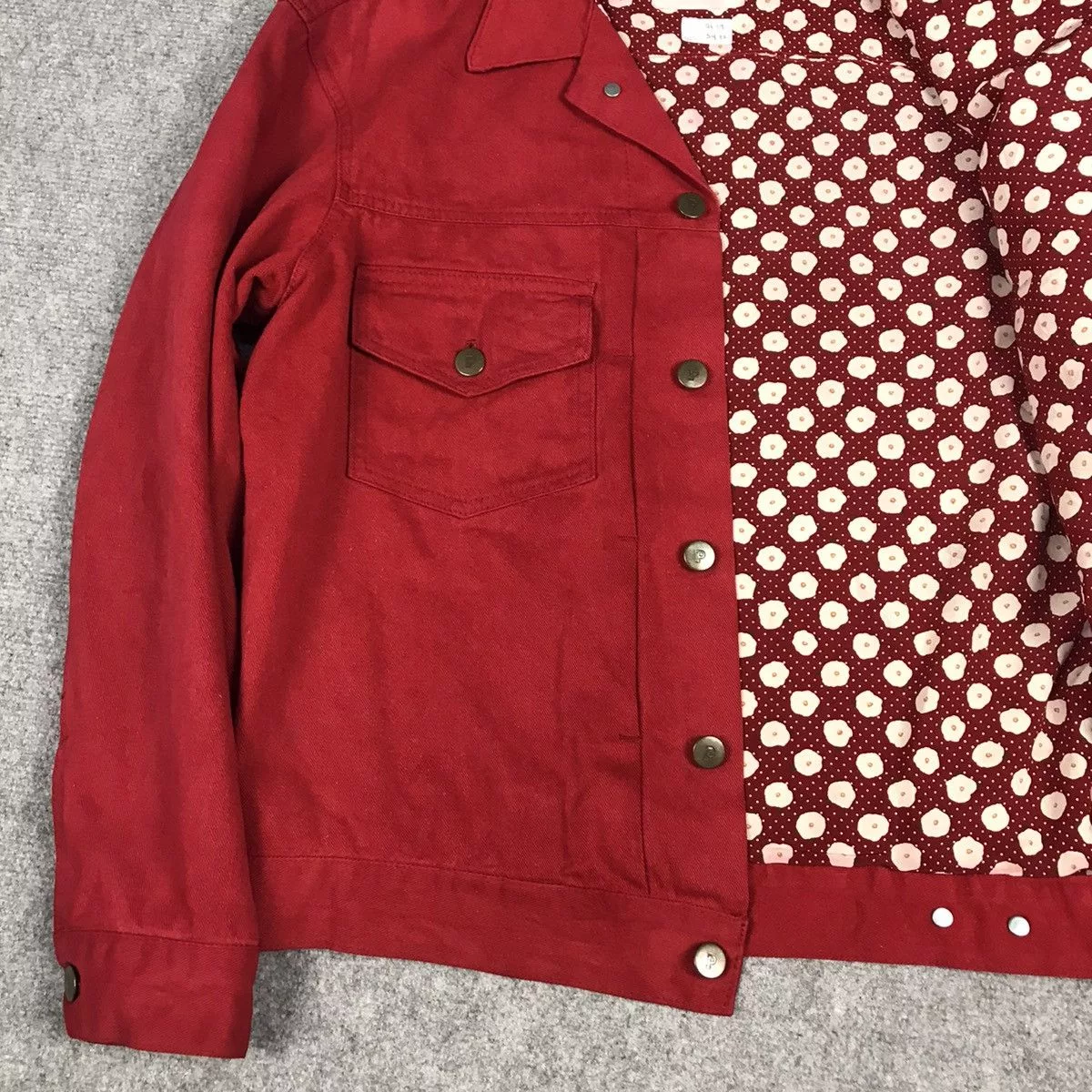 Japanese Brand Denim Jackets Japanese Brand × Pink House PINK HOUSE TYPE 2 STYLE DOUBLE POCKET JACKET Red