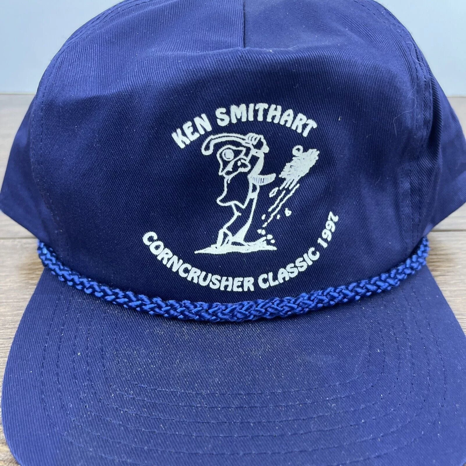 Other Hats Other Ken Smithart Hat Corncrusher Blue Hat Snapback Adjustable Ad