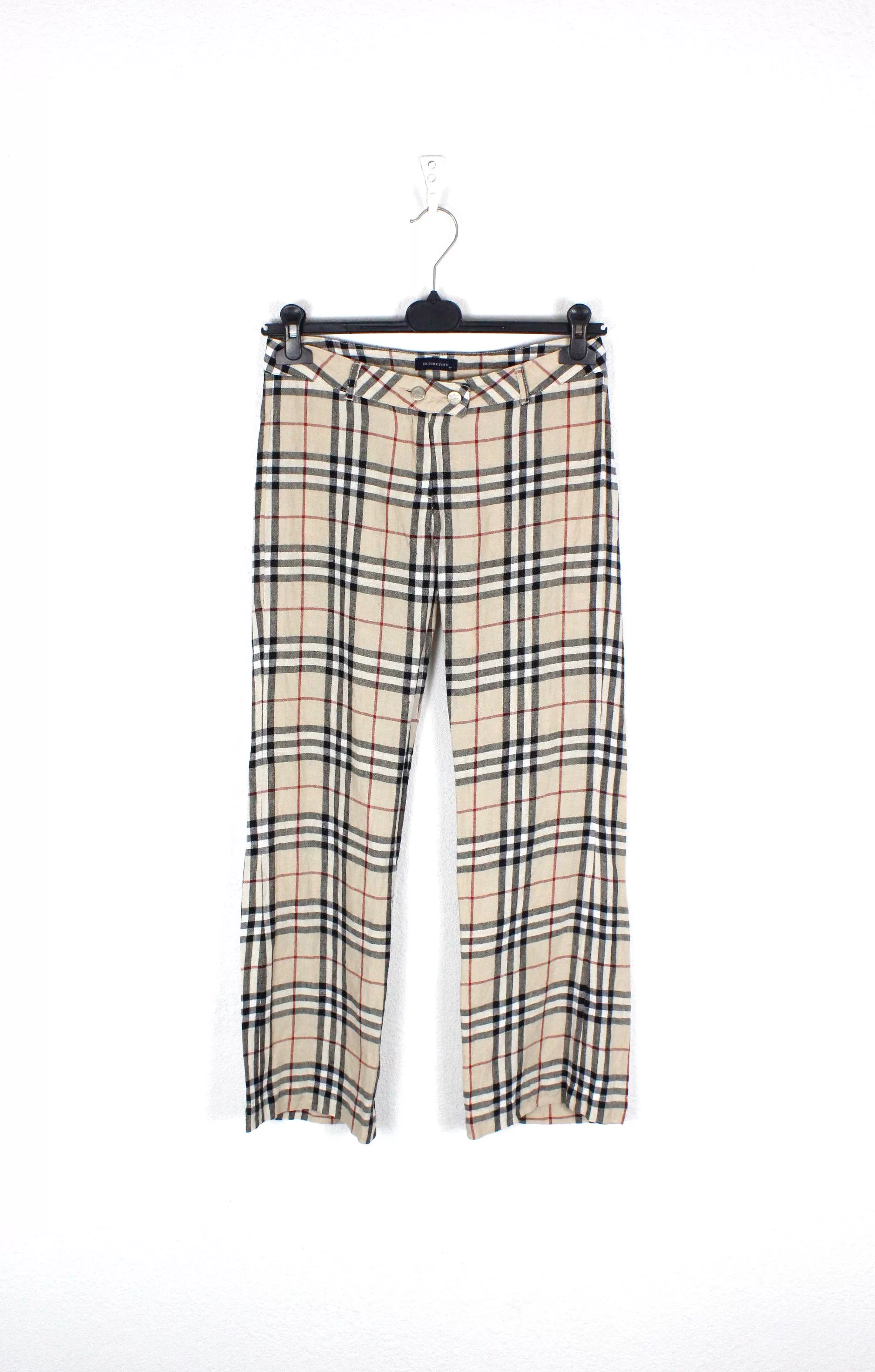 Burberry Pants Burberry × Vintage Burberry Beige Nova Check Y2K Low Waist Pants Luxury