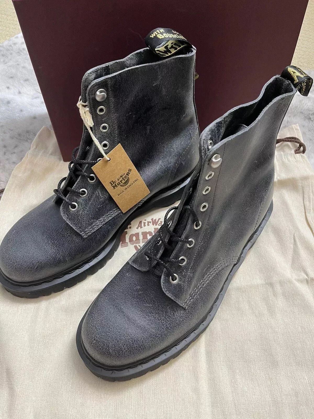 Dr. Martens Casual Leather Shoes C. F. Stead Dr. Martens 1460 PASCAL BEX Leather Gray