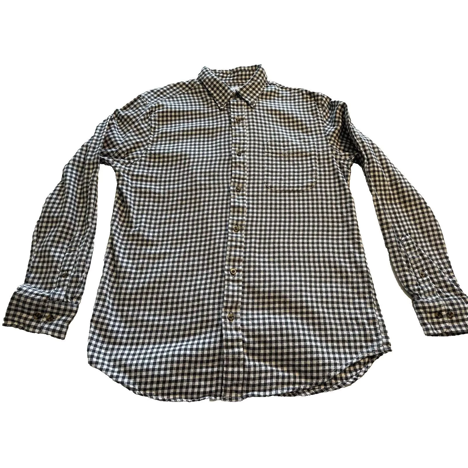 Saddlebred Shirts Button Ups Saddlebred Button Flannel Shirt Black/White Check Medium