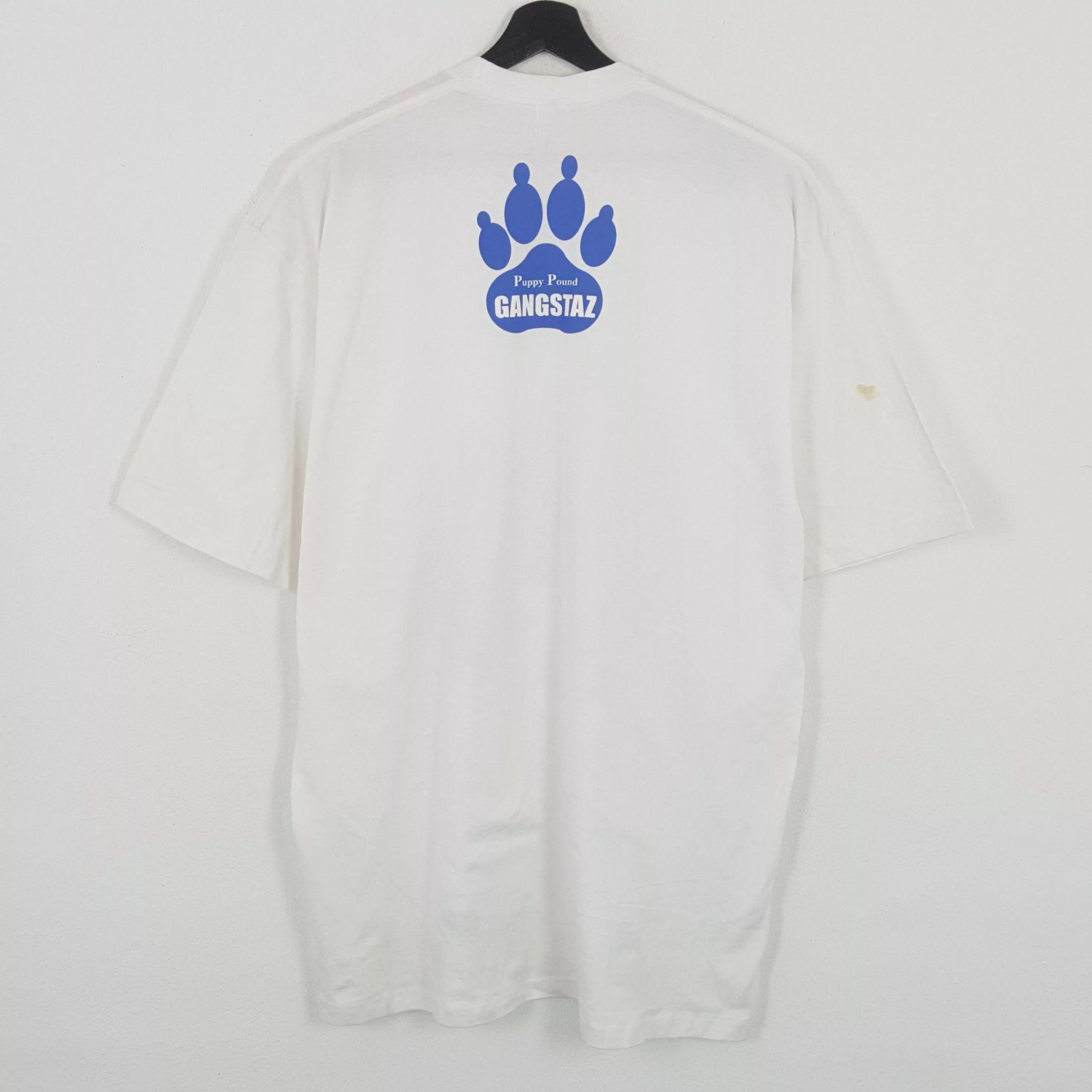 Band Tees Short Sleeve T Shirts Band Tees × Rap Tees × Vintage DPG PUPPY POUND GANGSTAZ Tshirt Rap Hip Hop Style White
