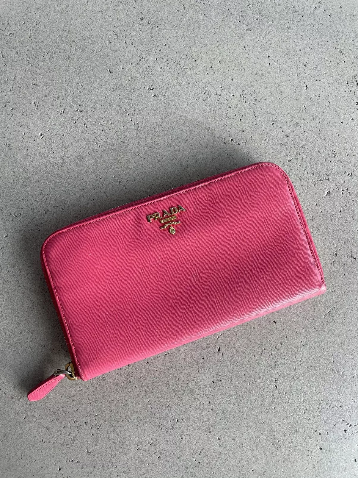 Prada Wallets Prada Saffiano Leather Zippy Wallet Pink