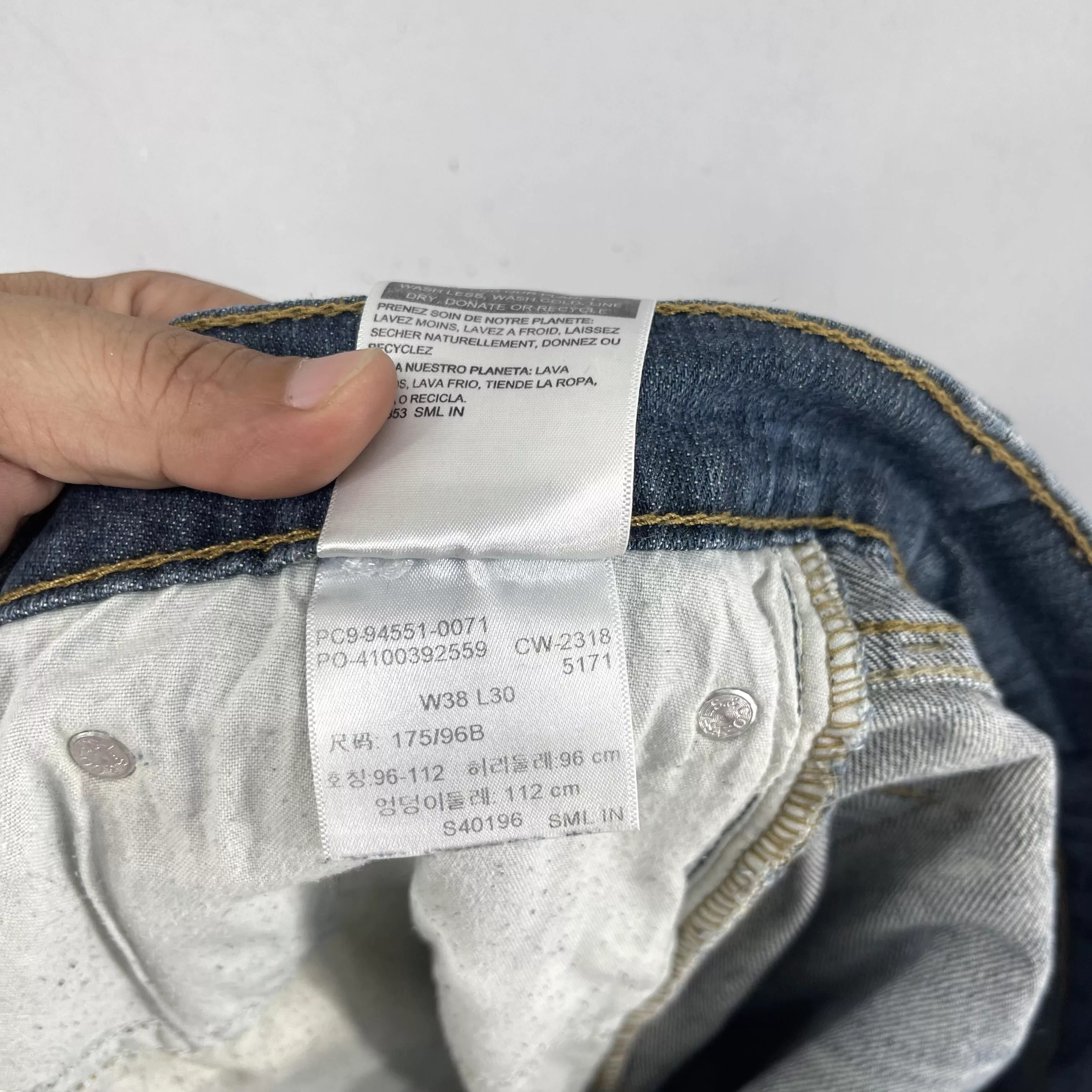Levi's Denim Levi's Size 39 Vintage Levis Signature Distressed Reconstruct Jeans Blue Streetwear