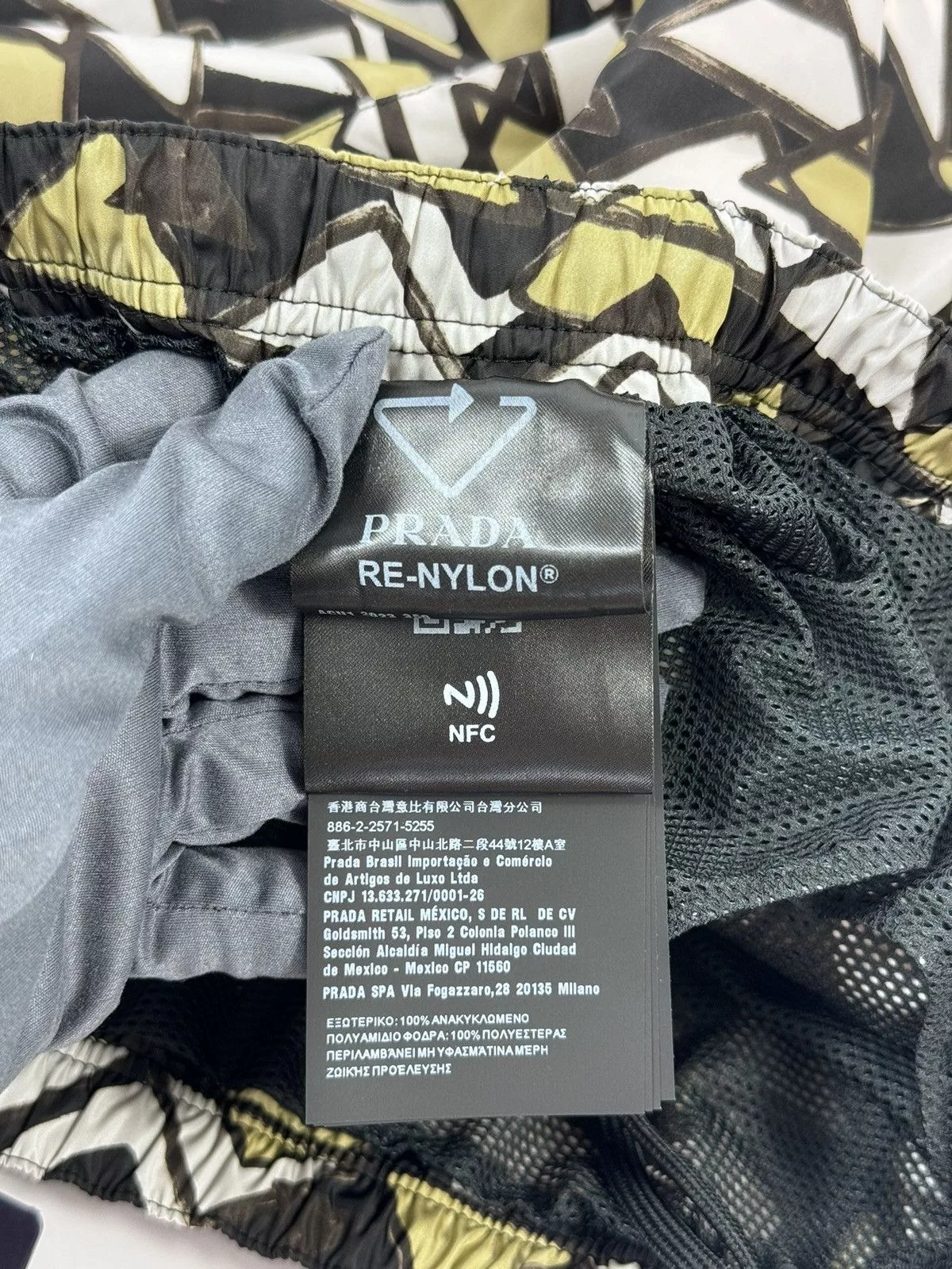 Prada Shorts Prada GRAPHIC PRINT SWIM SHORTS Brown