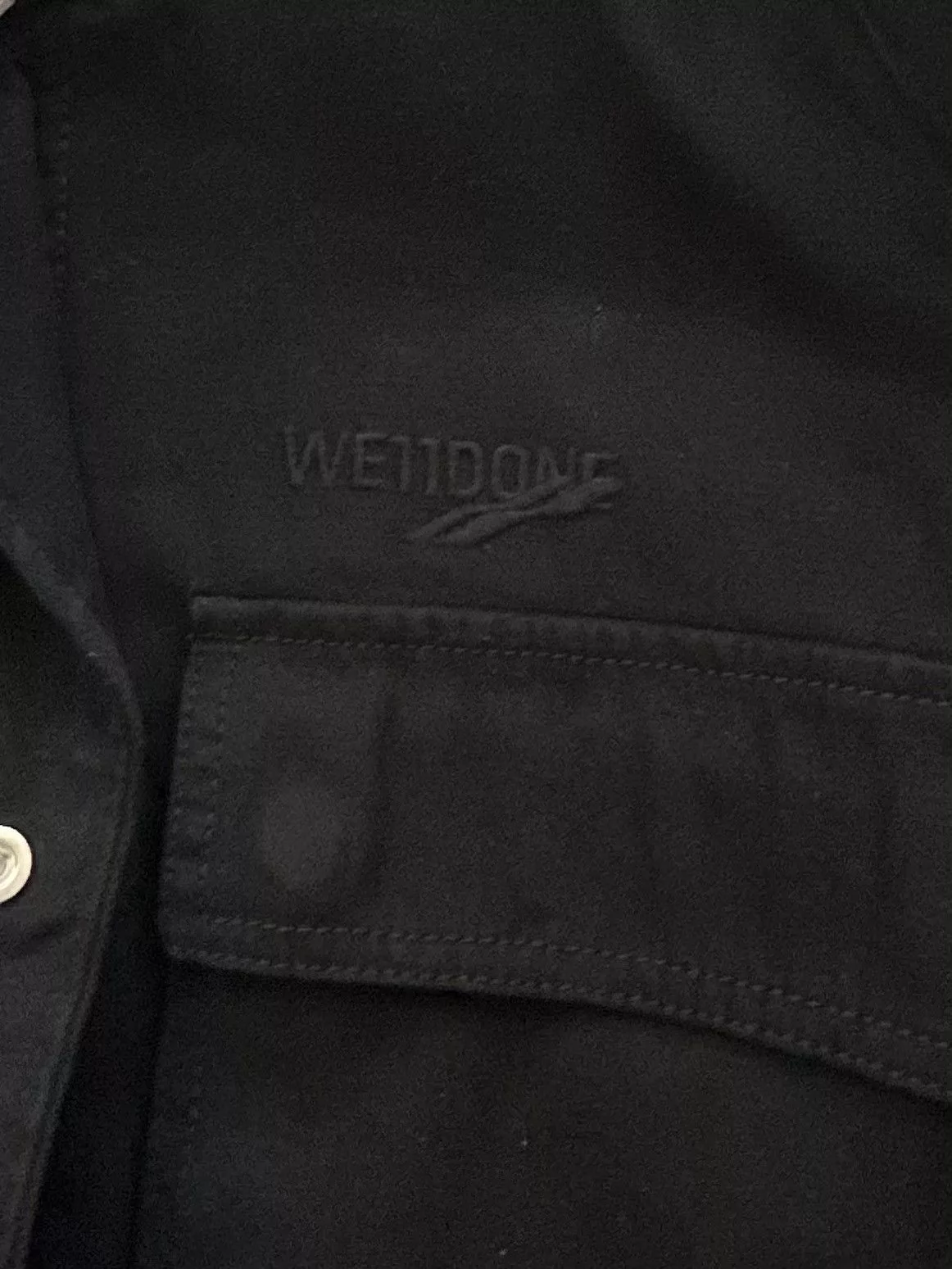 WE11DONE Heavy Coats We11done washed black lose m65 denim jacket