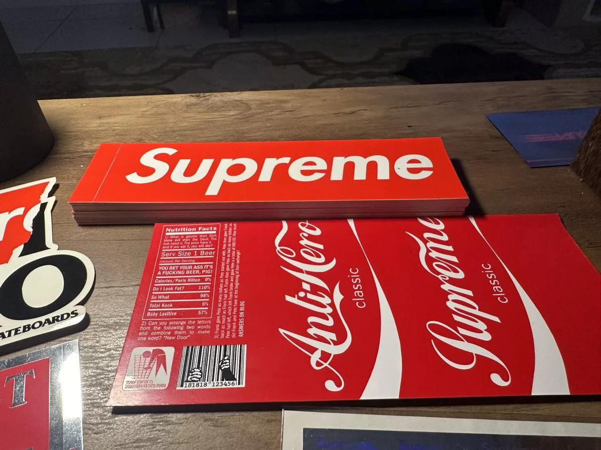 Supreme Supreme Supreme Stickers from Various Seaons Multi