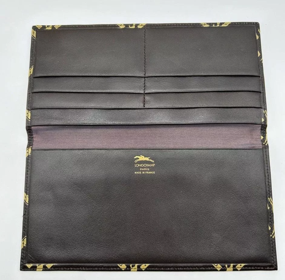 Longchamp Wallets 💯 AUTHENTIC LONGCHAMP PARIS MENS LEATHER LONG WALLET Brown Basics