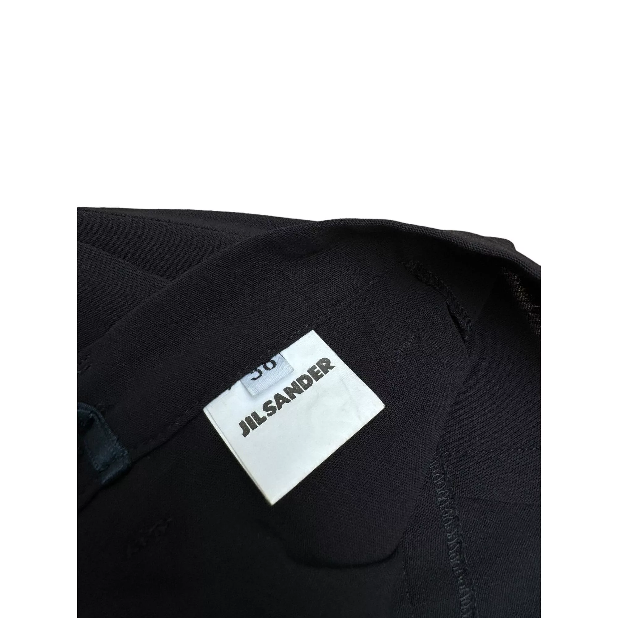 Jil Sander Pants Jil Sander Wool Wide High Waist Pants Black