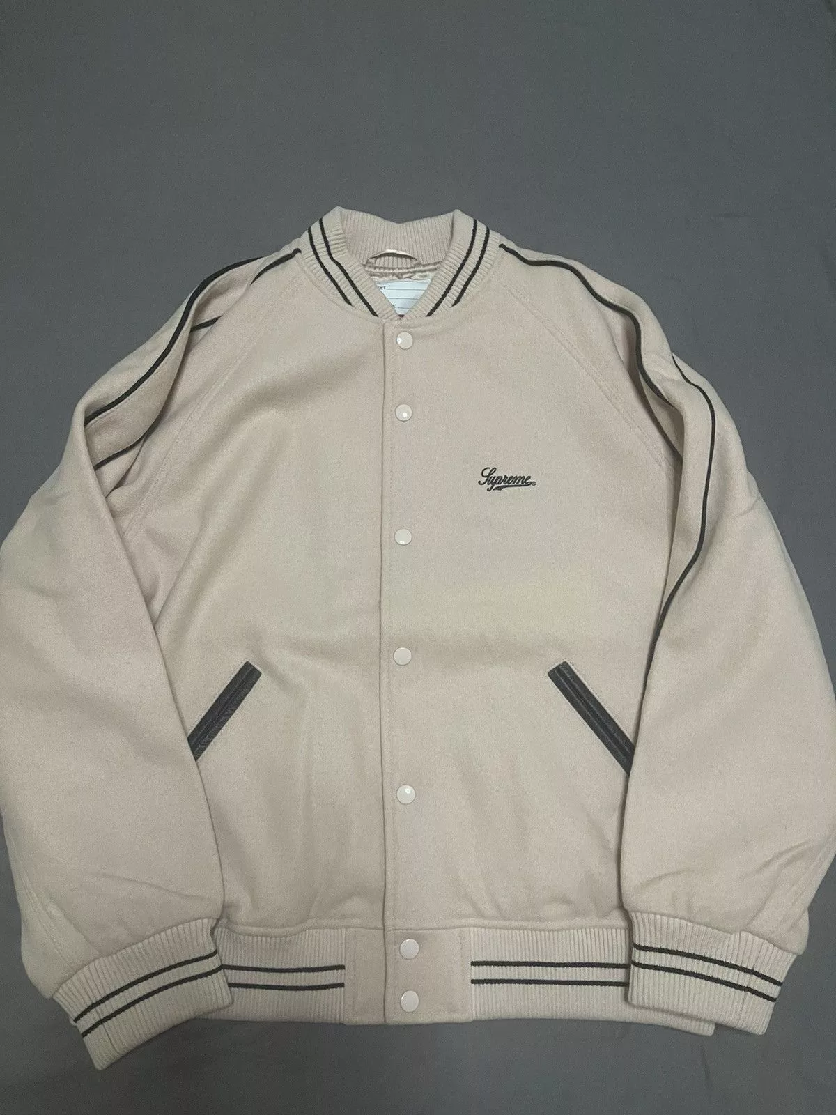 Supreme Bombers Supreme Jamie Reid it's all bollocks varisty jacket pink