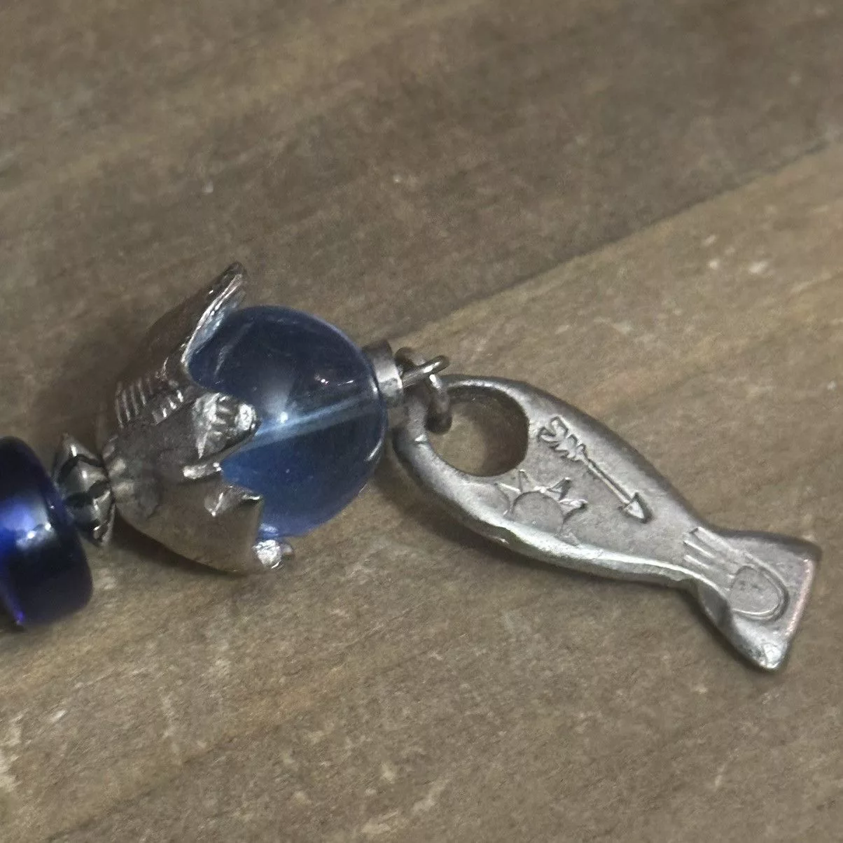 Other Earrings Other Long beaded dangle earrings Blue