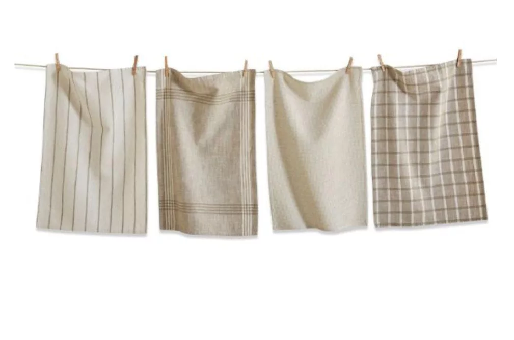 White Canyon Woven Towel Set/4