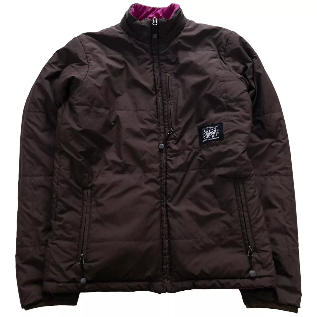Stussy Jackets Vintage Stussy Reversible Zip Up Jacket Women's Size S Pink