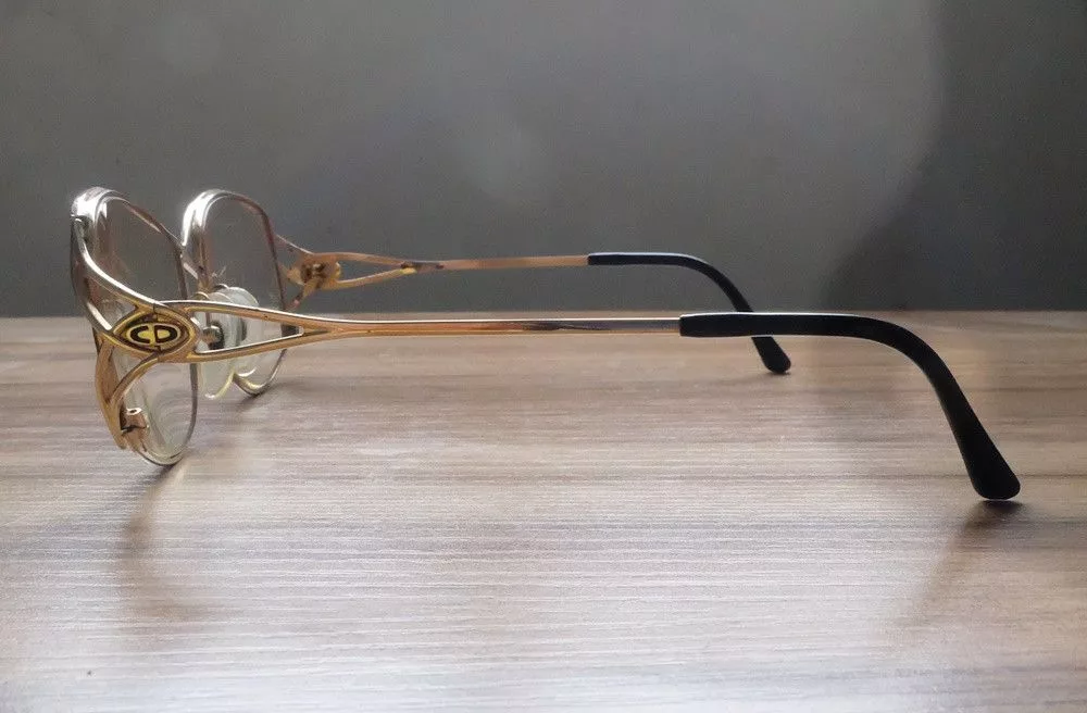 Vintage Christian Dior Glasses Gold