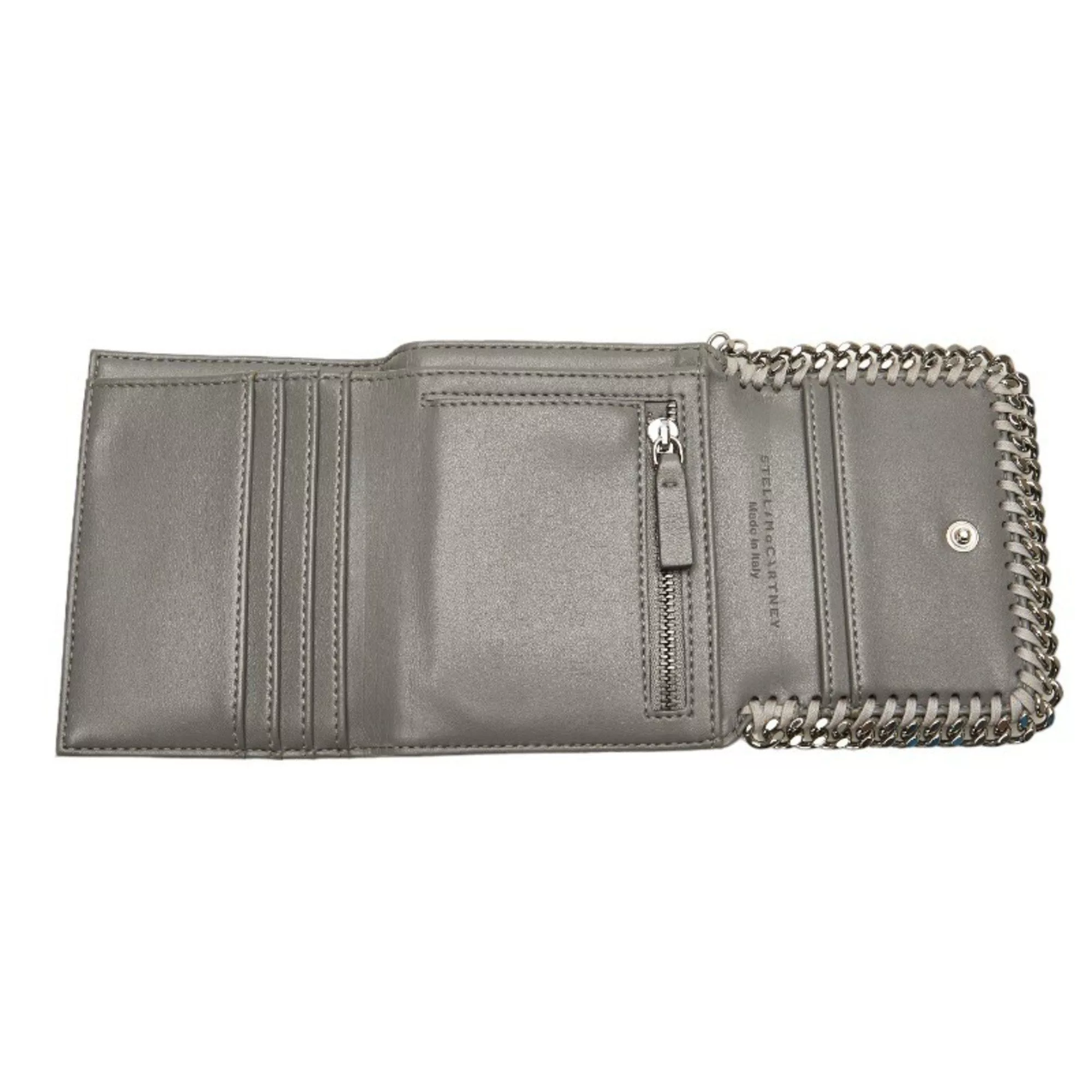 Stella McCartney Wallets Stella McCartney Bi-fold Wallet Compact Grey Polyester Women's Gray