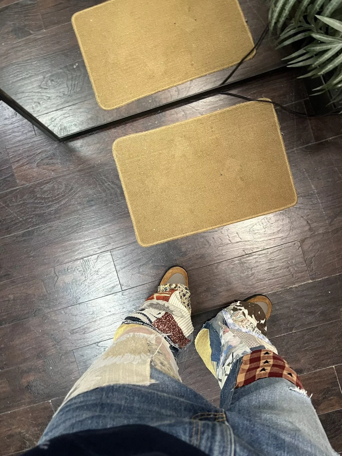 Designer Denim Designer INSANE HIPPIE REMAKE COWBOY PATCHWORK REMAKE FLARED DENIM Multi Western