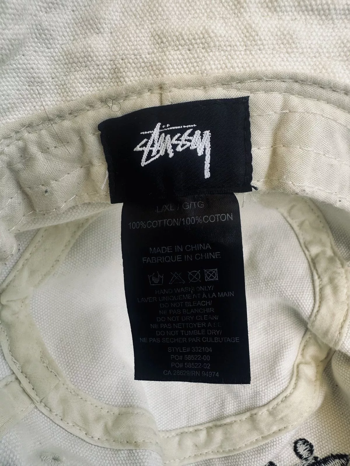 CDG by Comme des Garcons Hats CDG by Comme des Garcons × Comme des Garcons × Stussy Stussy x Comme des Garçons Canvas Bucket Hat White