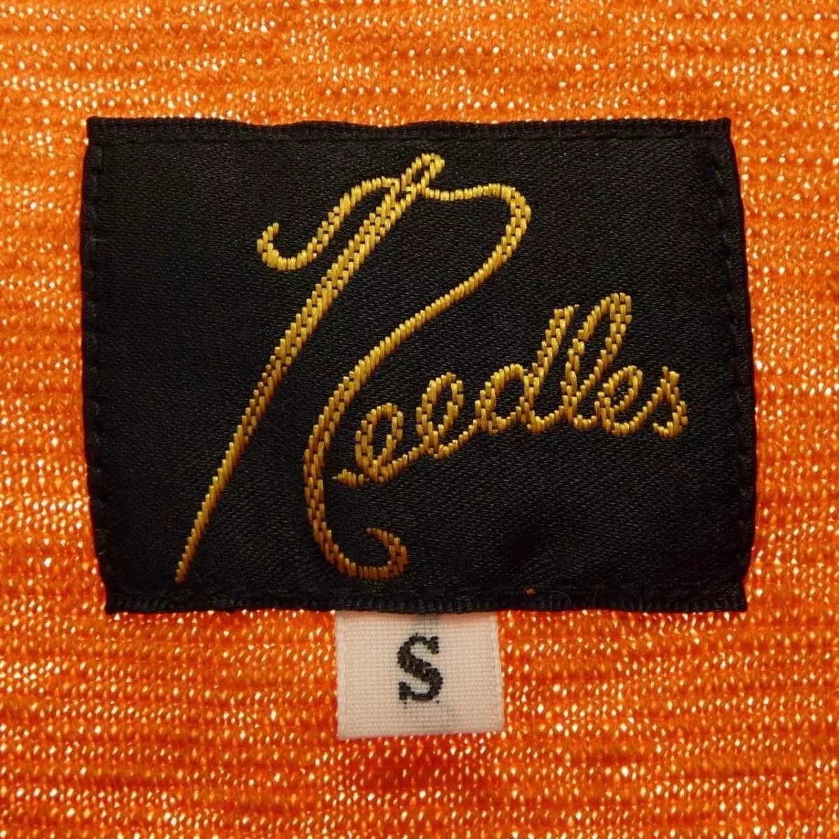 Needles Short Sleeve T Shirts Needles Short Sleeve Sleeve Logo Cotton Tshirt Orange