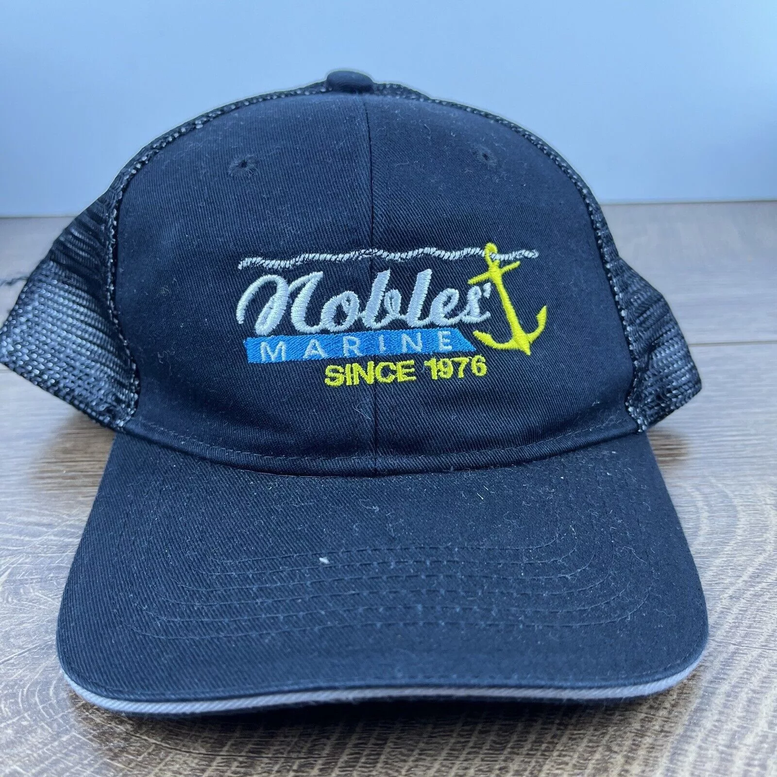 Other Hats Other Noble Marine Hat 1976 Noble Black Hat Adjustable Snapback Ad