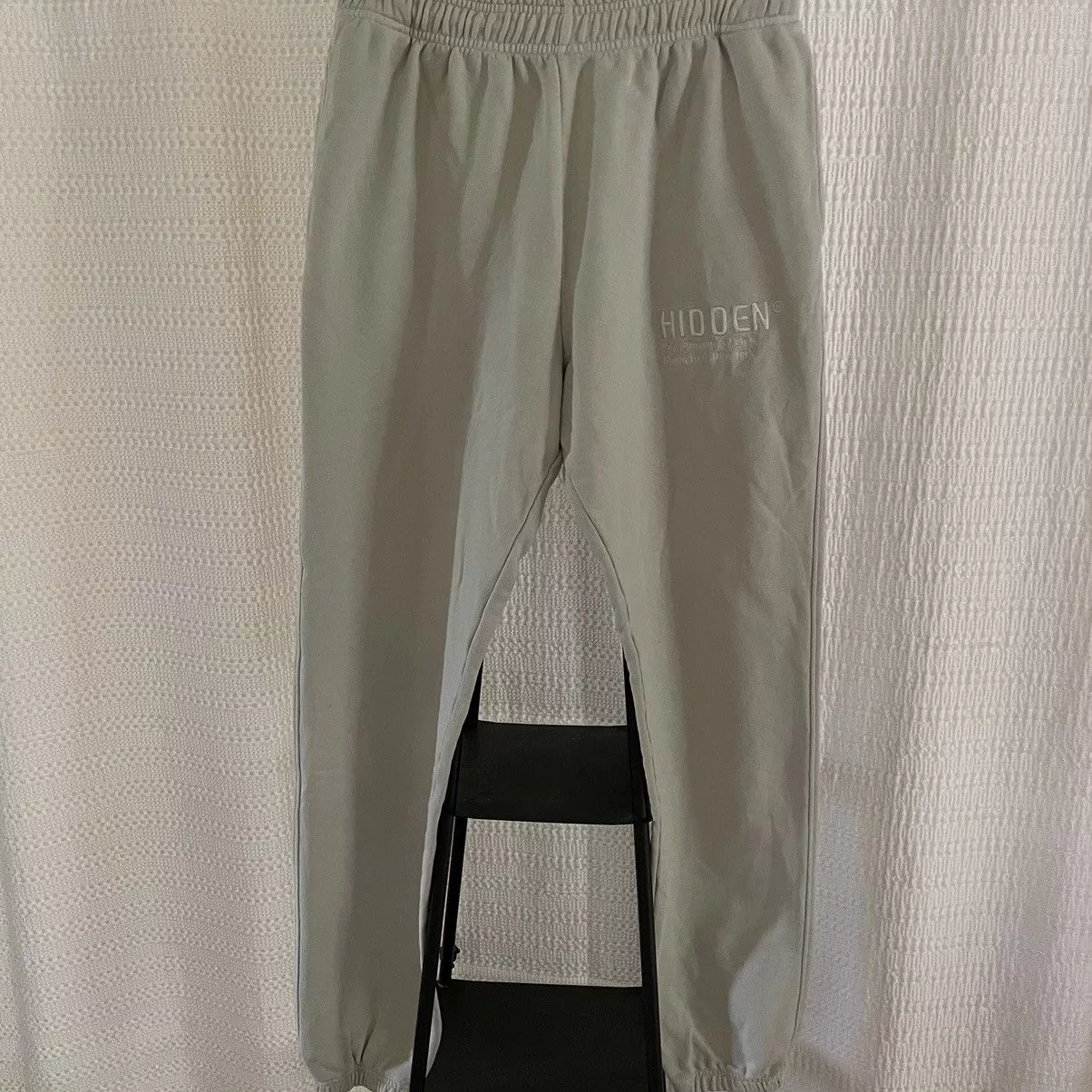 HIDDEN Sweatpants Joggers Hidden NY Logo Sweatpants White
