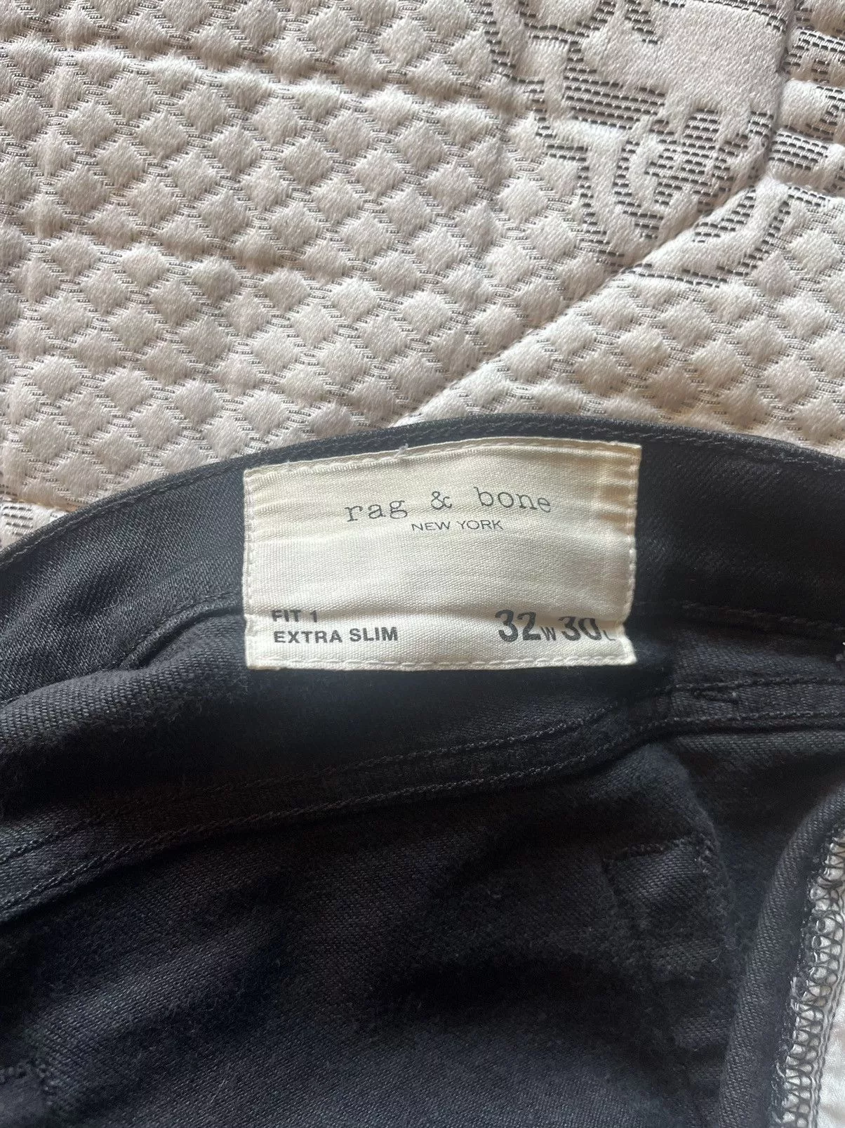 Rag & Bone Denim Rag & Bone Fit 1 Black Jeans