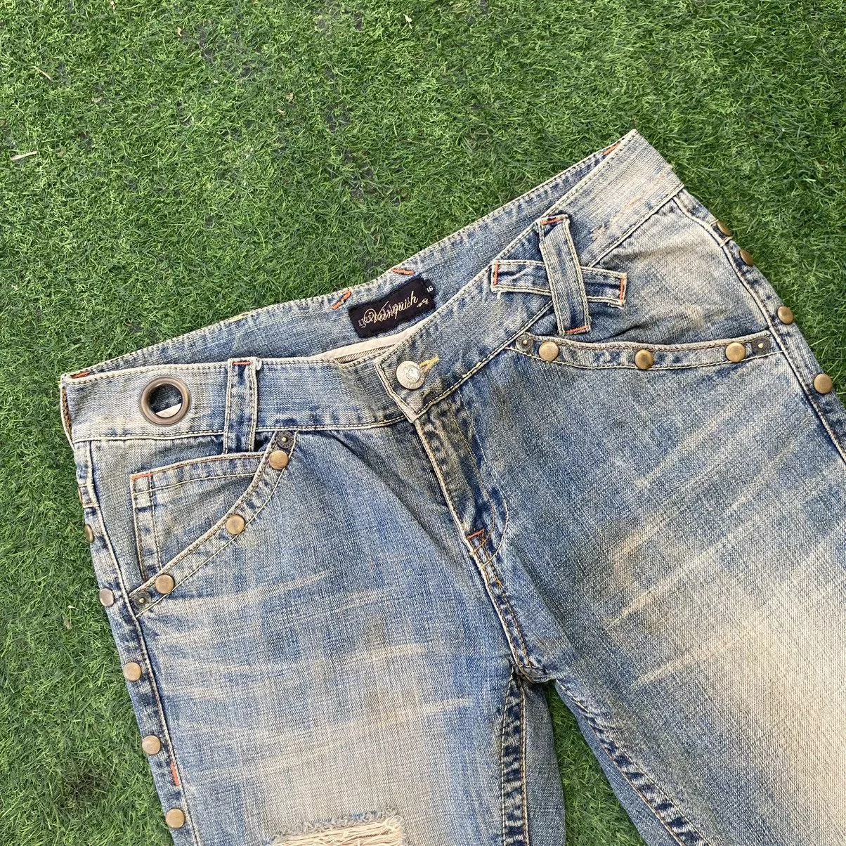 Vanquish Denim VANQUISH BOOTCUT RIPED STYLE JEANS Blue