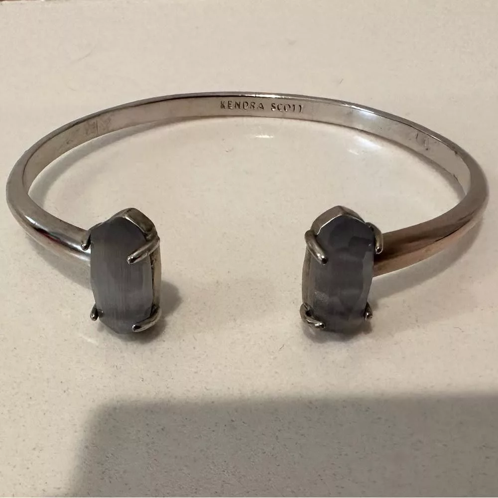 Kendra Scott Bracelets Kendra Scott Edie Silver Slate Cat’s Eye Stone Cuff Bracelet
