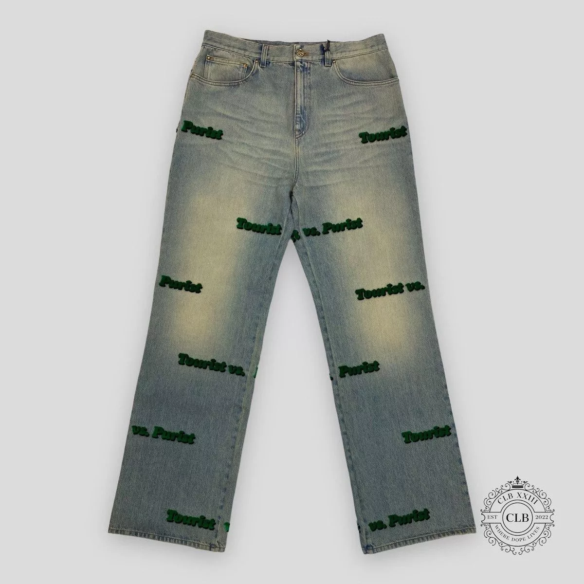 Louis Vuitton Denim LOUIS VUITTON BAGGY TOURIST VS. PURIST TUFFETAGE JEANS Blue