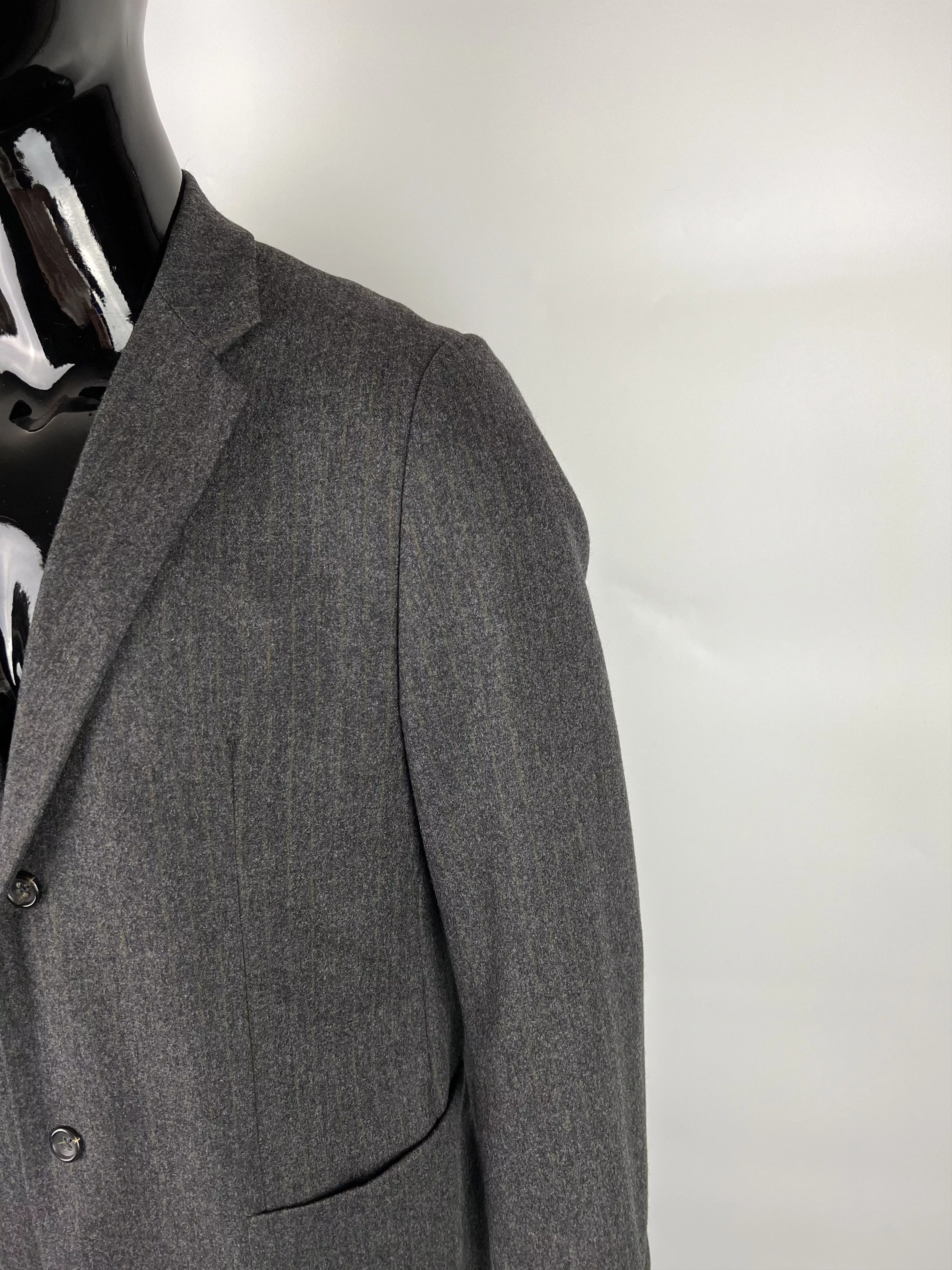 Jil Sander Blazers Jil Sander × Raf Simons Jil Sander Raf Simons Era Striped Wool Blazer Size 50R Multi