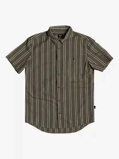 Quicksilver Shirts Button Ups Quicksilver × Quiksilver Quiksilver Green Button Up - Vertical Stripes