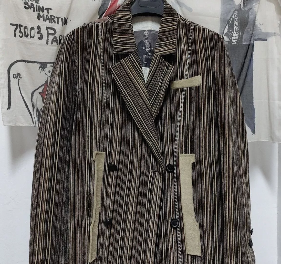 Professor.E Heavy Coats Professor.E AW21 Forgotten Material One off overlock coat Brown