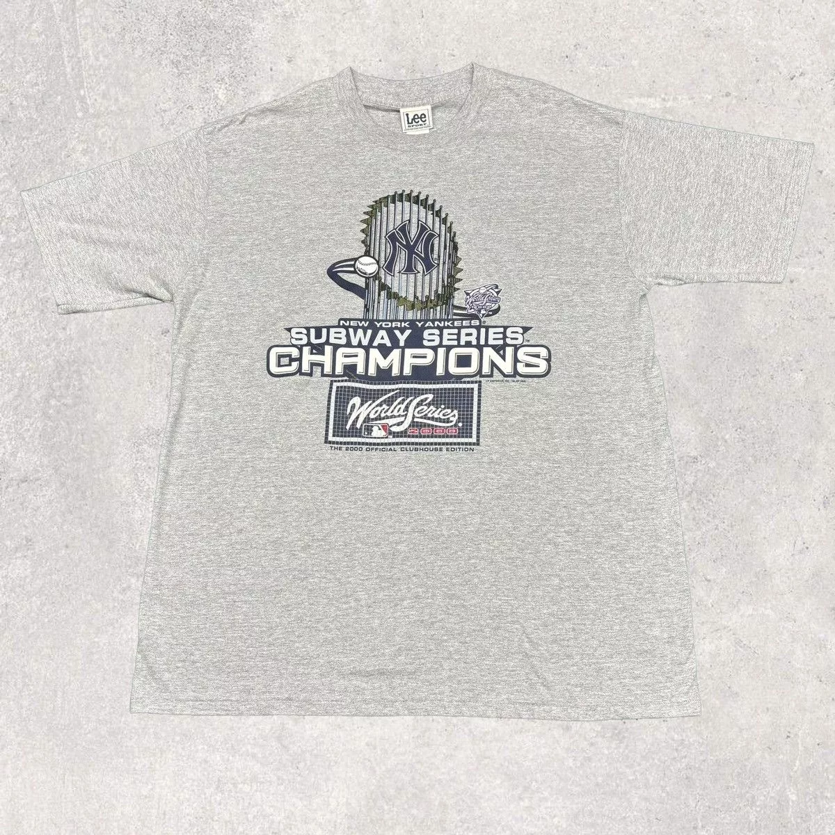 Lee Short Sleeve T Shirts Lee × Vintage Vintage Subway Series Shirt Gray