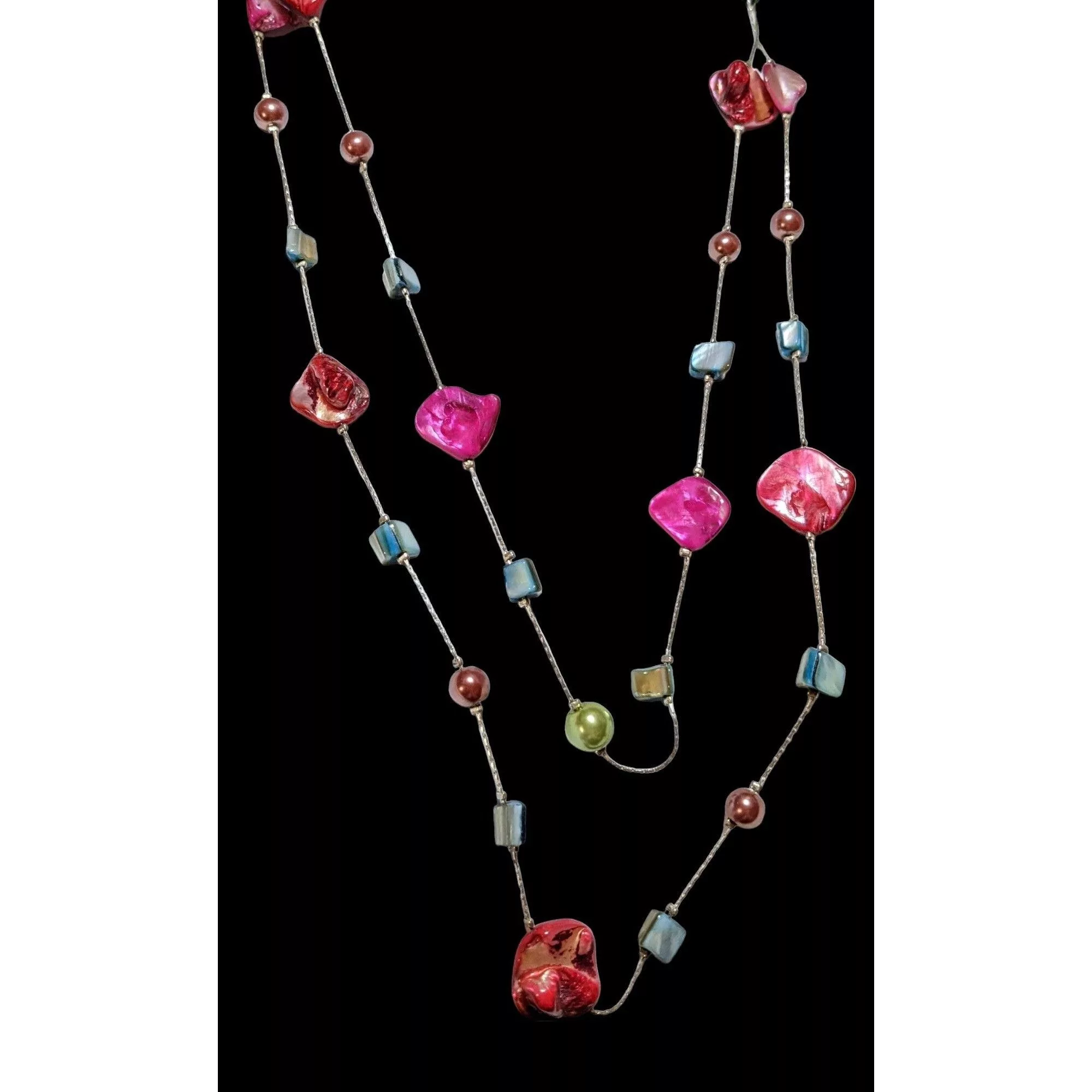 Other Necklaces Other Rainbow Multilayer Shell Pearl Beaded Necklace