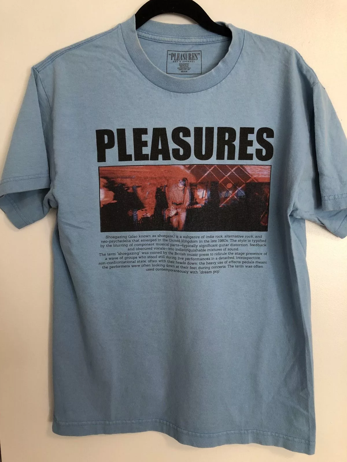 Pleasures Short Sleeve T Shirts Pleasures Shoegaze light blue Tee