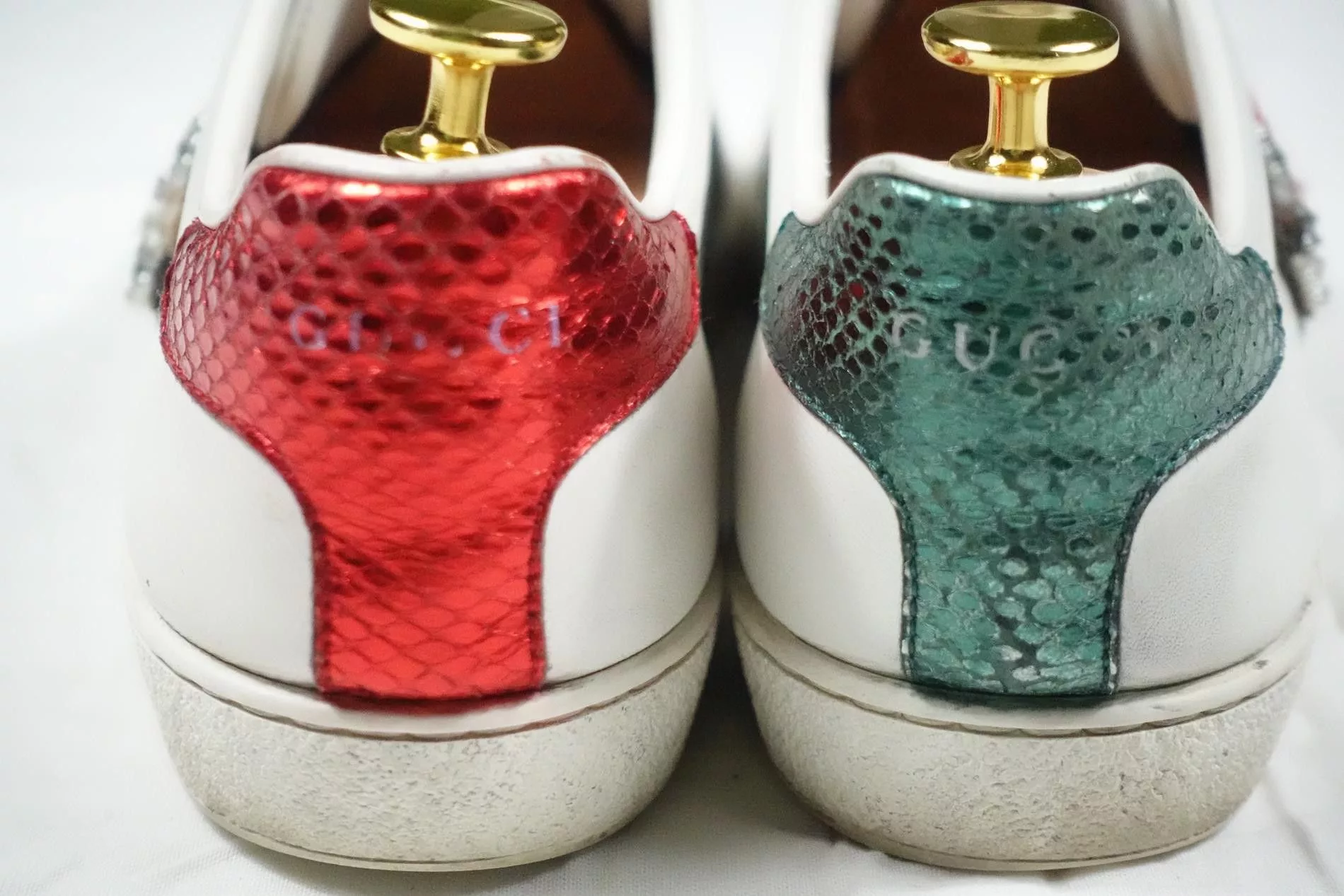 Gucci Low Top Sneakers Gucci Sneakers Ace White Leather Heart Sword 40 EU 10 US Multi