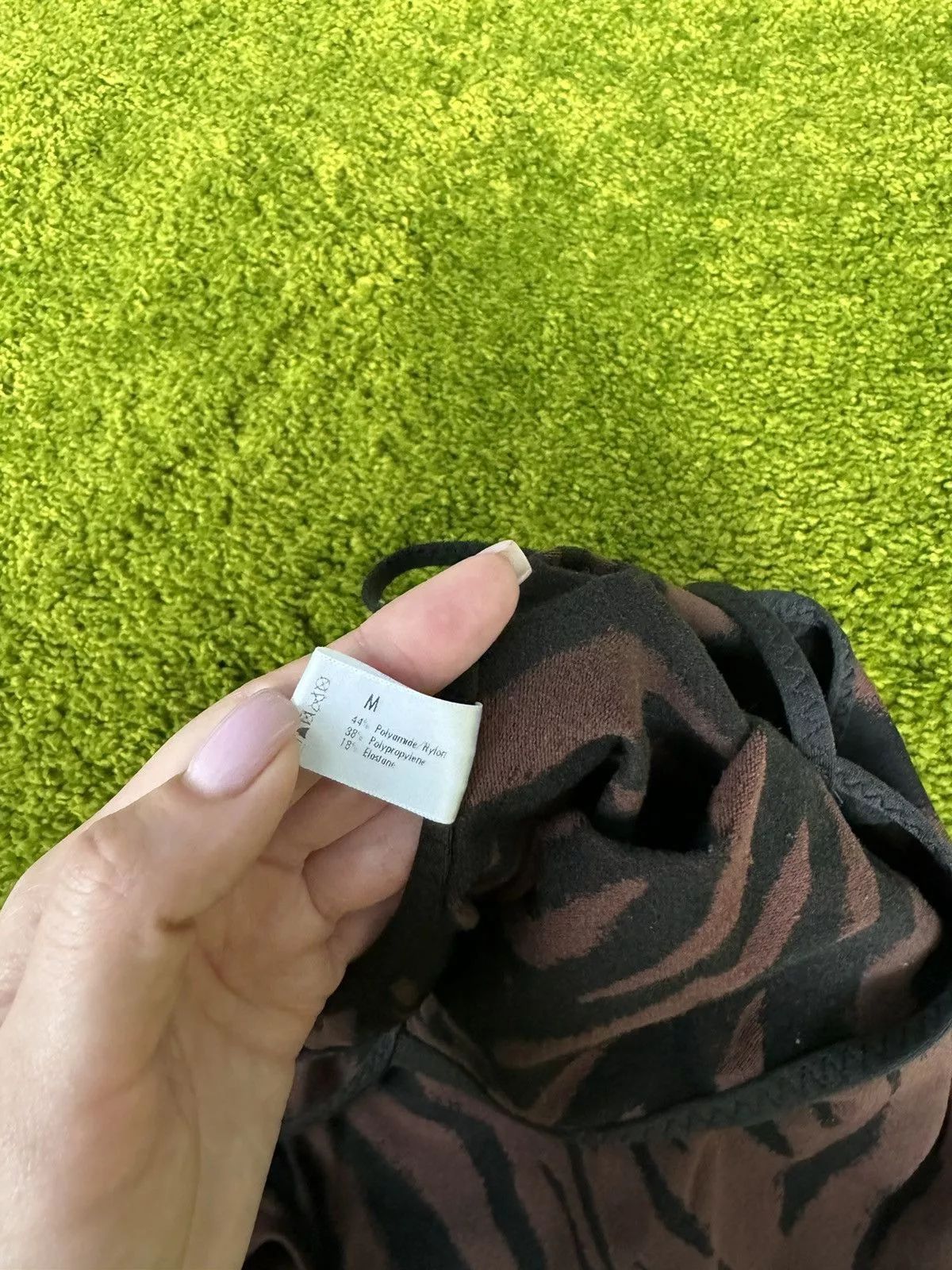Designer Bodysuits Designer × Wolford Wolford avant garde tiger pattern bodysuit Brown Avant-Garde