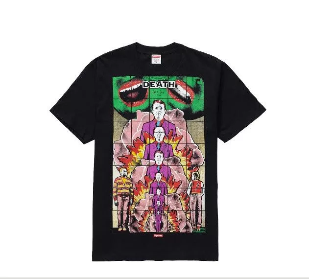 Supreme Short Sleeve T Shirts Supreme Gilbert & George DEATH tee Black